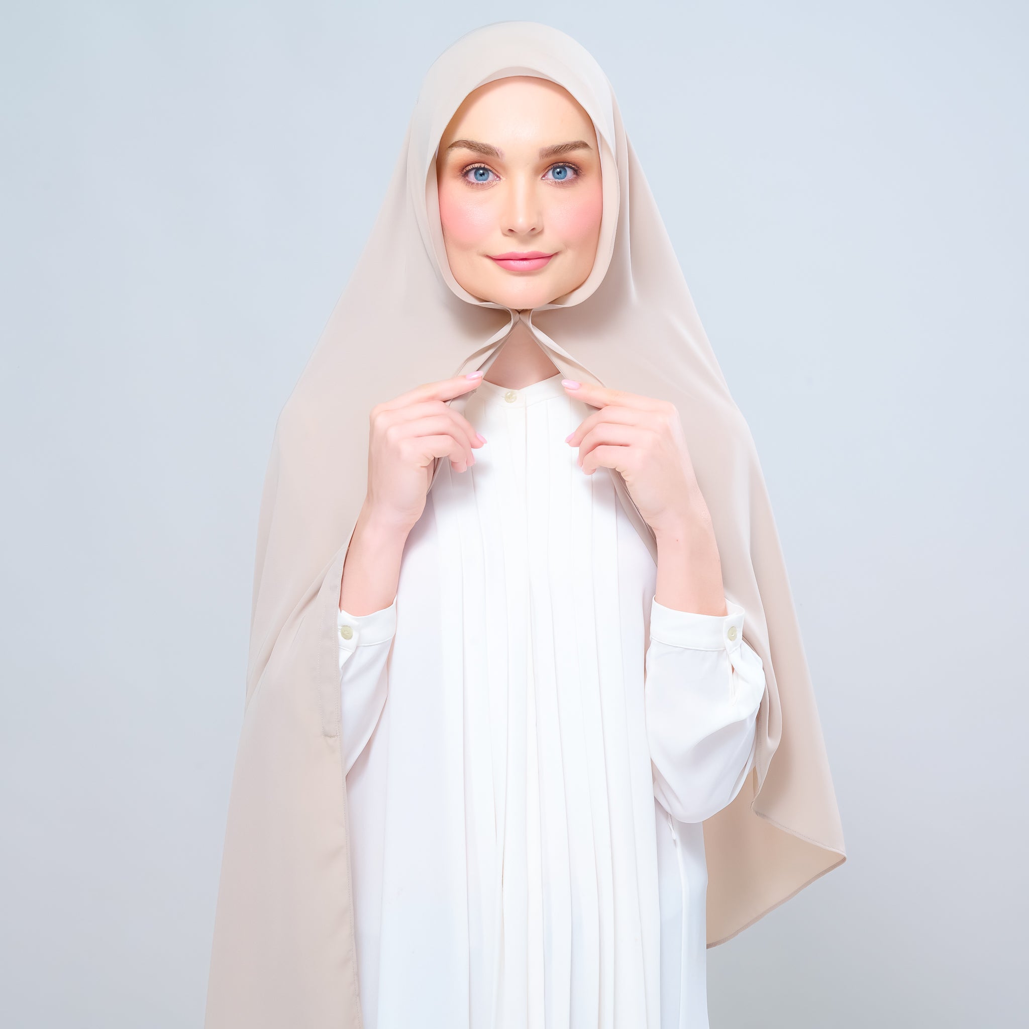 Instant Tag 'n Go Chiffon Silk Shawl - Taupe
