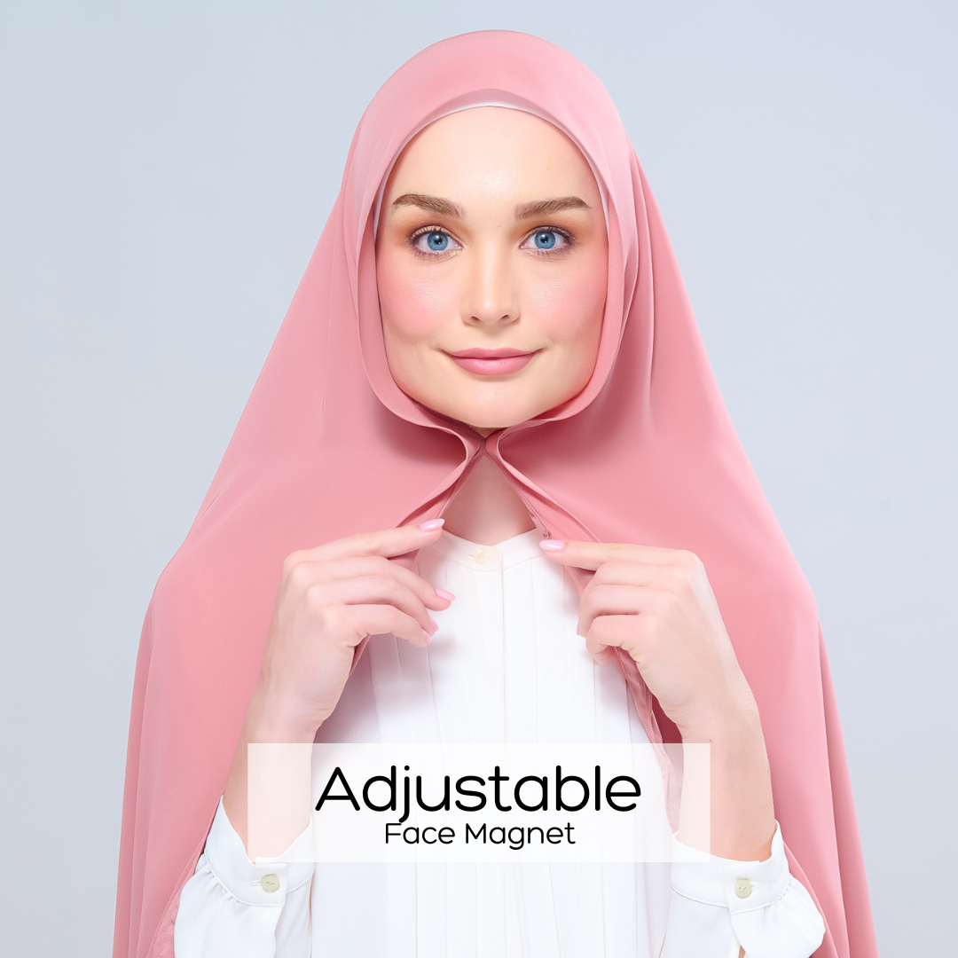 Instant Tag 'n Go Chiffon Silk Shawl - Deep Rose