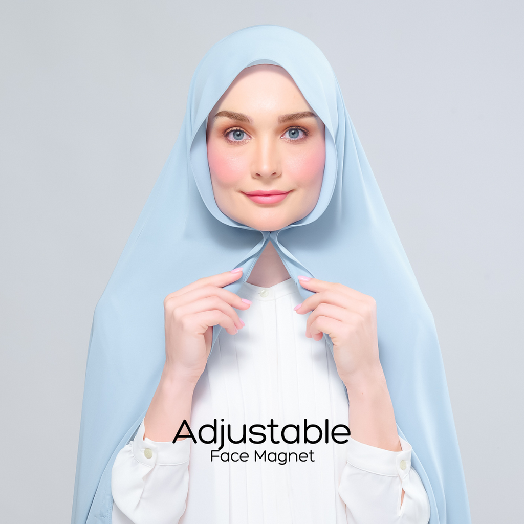 Instant Tag 'n Go Chiffon Silk Shawl - Dusty Blue