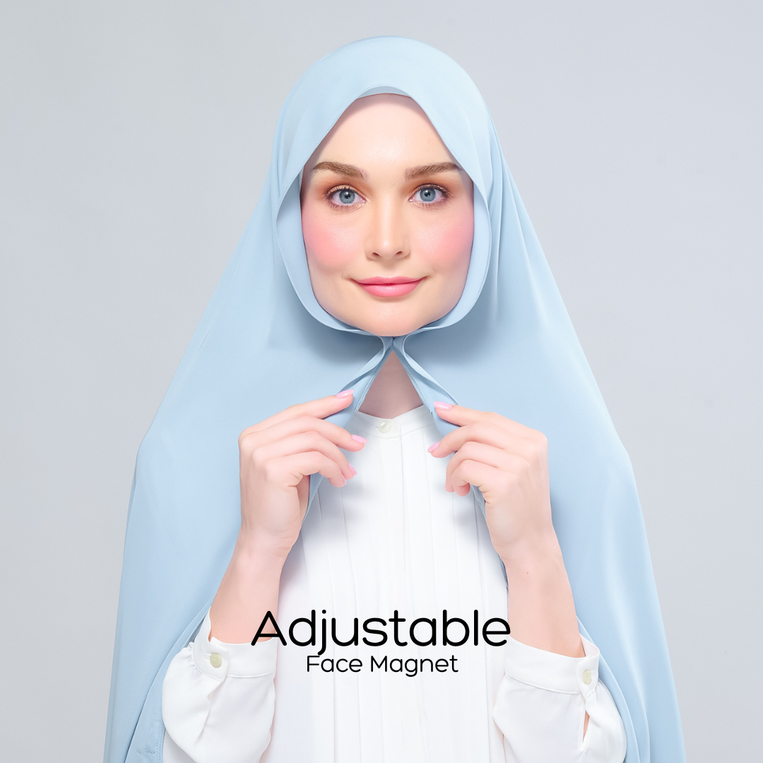 Instant Tag 'n Go Chiffon Silk Shawl - Dusty Blue