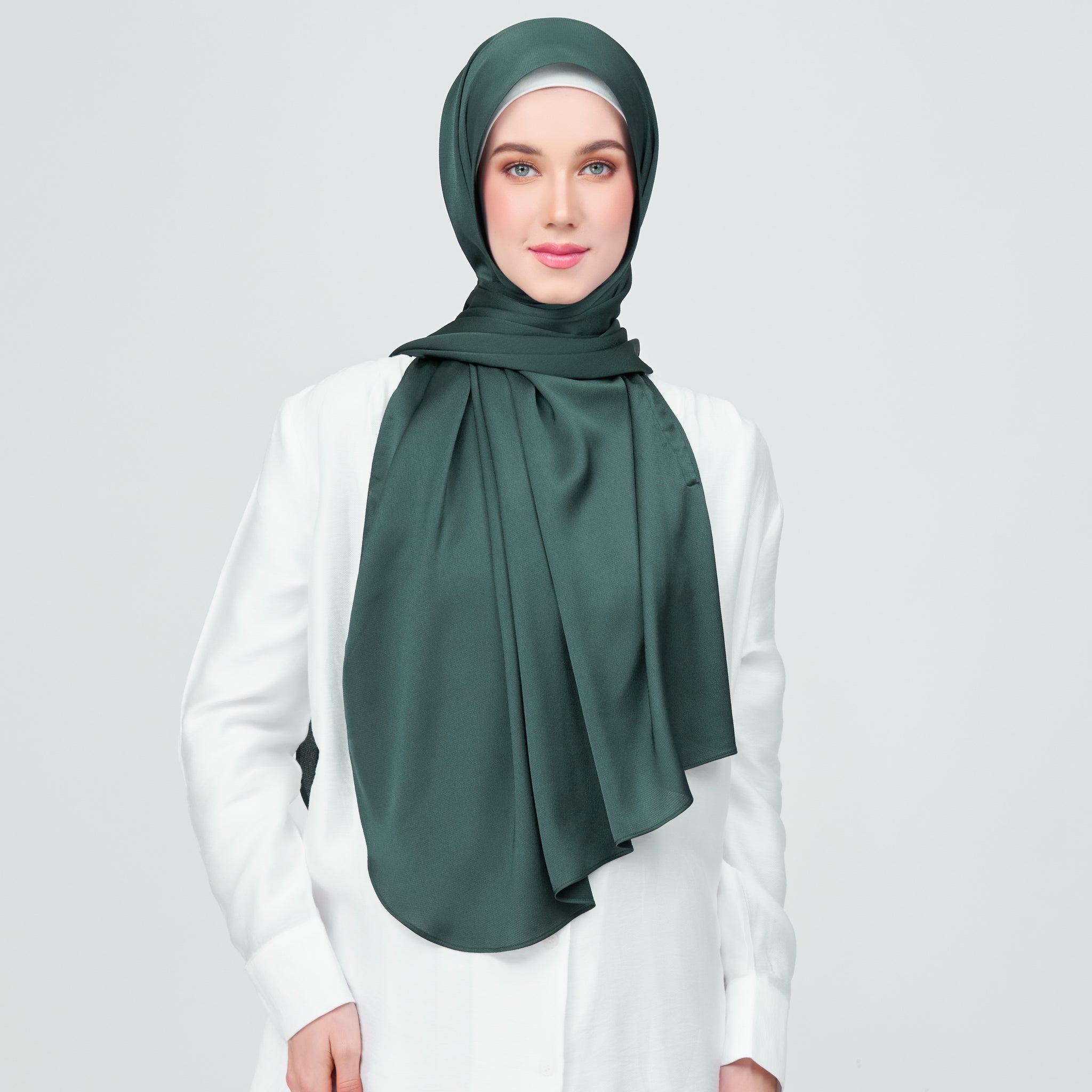 Instant Tag 'n Go Satin Bulle Shawl - Emerald Green