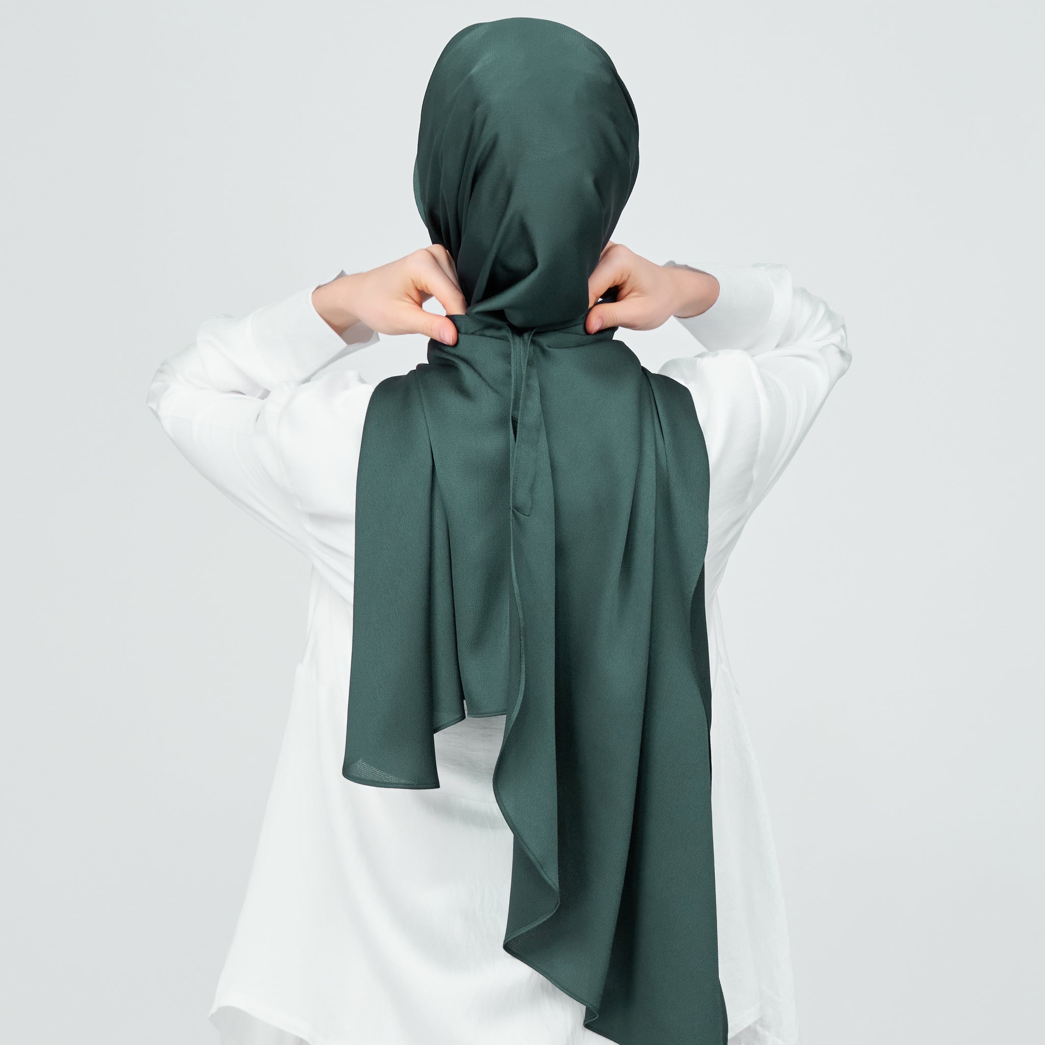 Instant Tag 'n Go Satin Bulle Shawl - Emerald Green