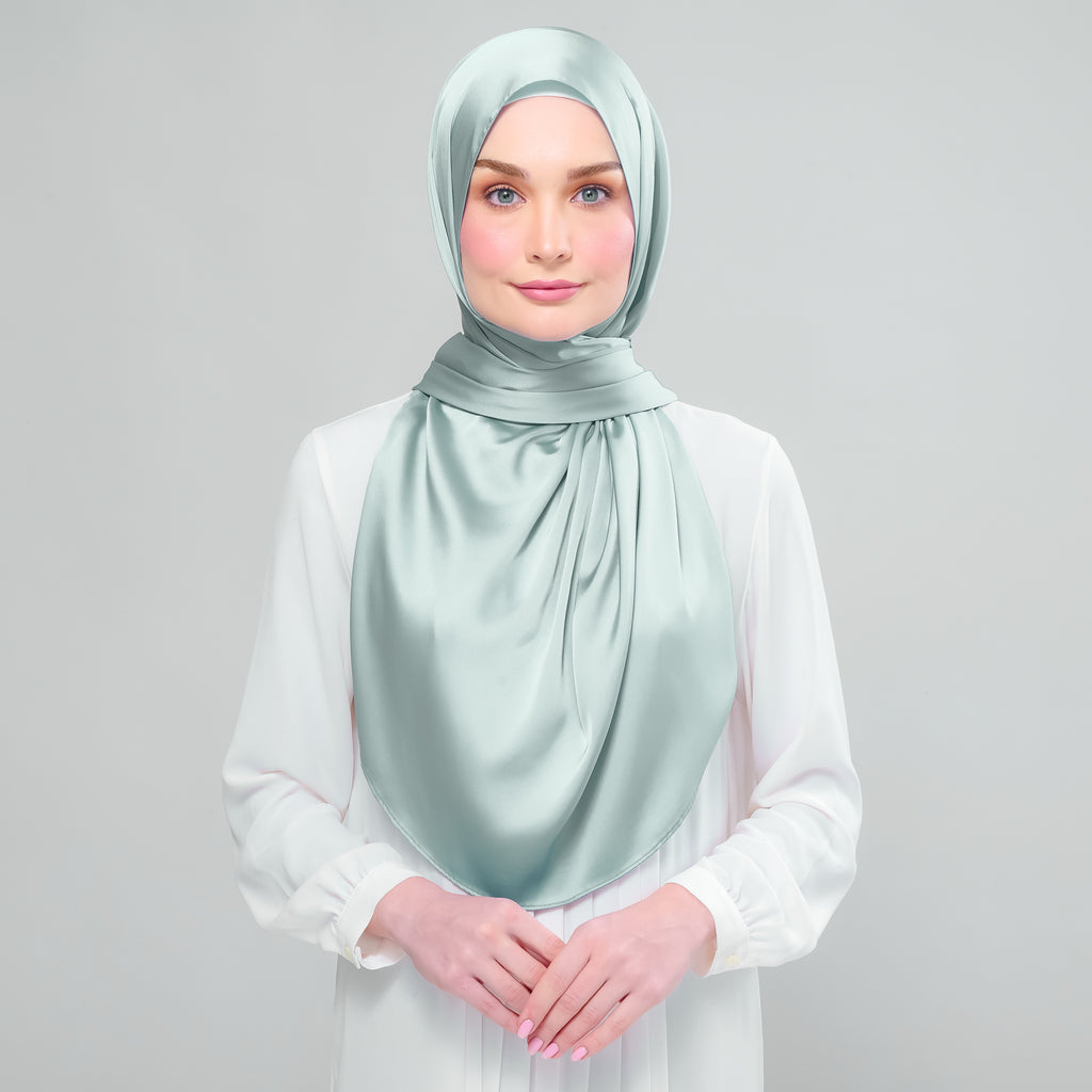 Instant Tag 'n Go Satin Bulle Shawl - Mint Green