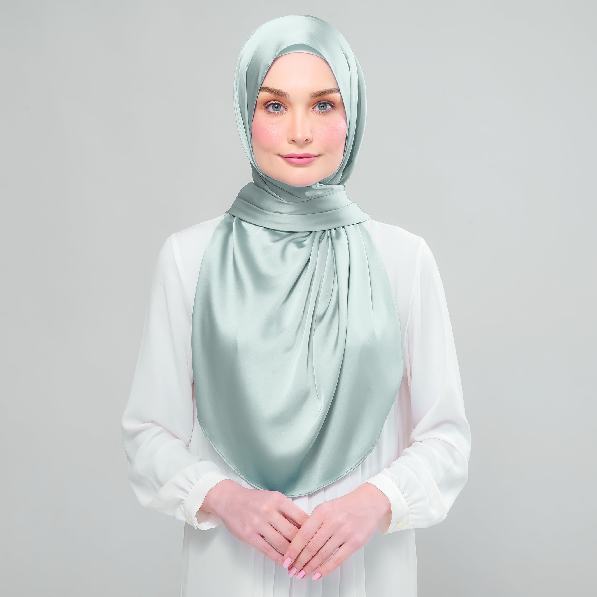 Instant Tag 'n Go Satin Bulle Shawl - Mint Green
