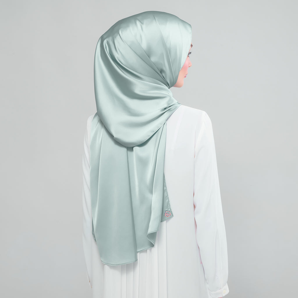 Instant Tag 'n Go Satin Bulle Shawl - Mint Green