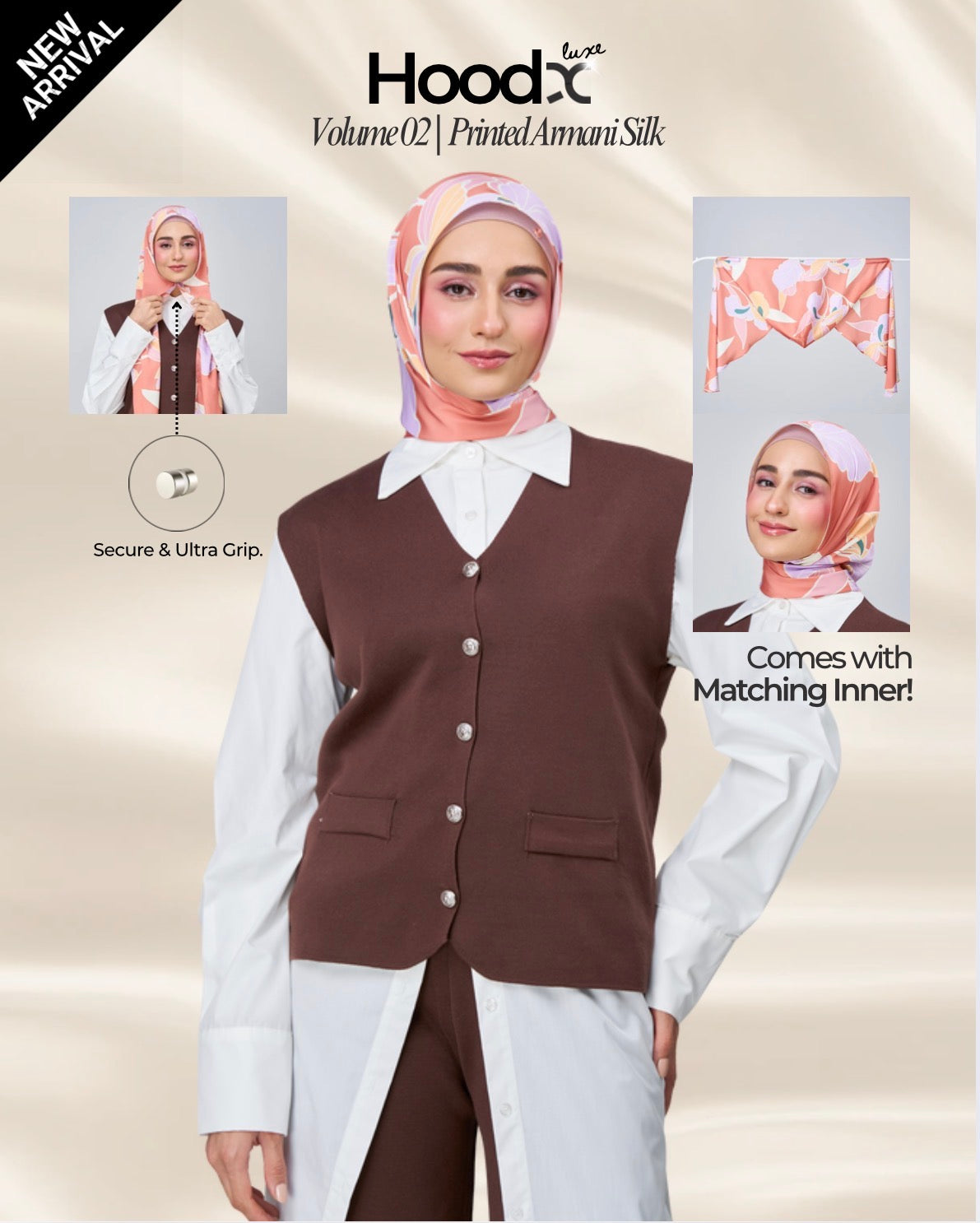 [★New] HoodX Printed Set in Sunset Blush