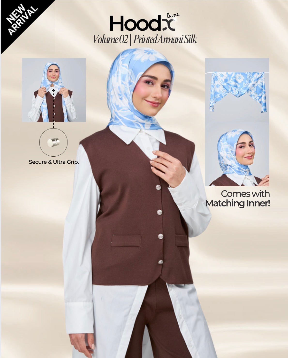 [★New] HoodX Printed Set in Celeste
