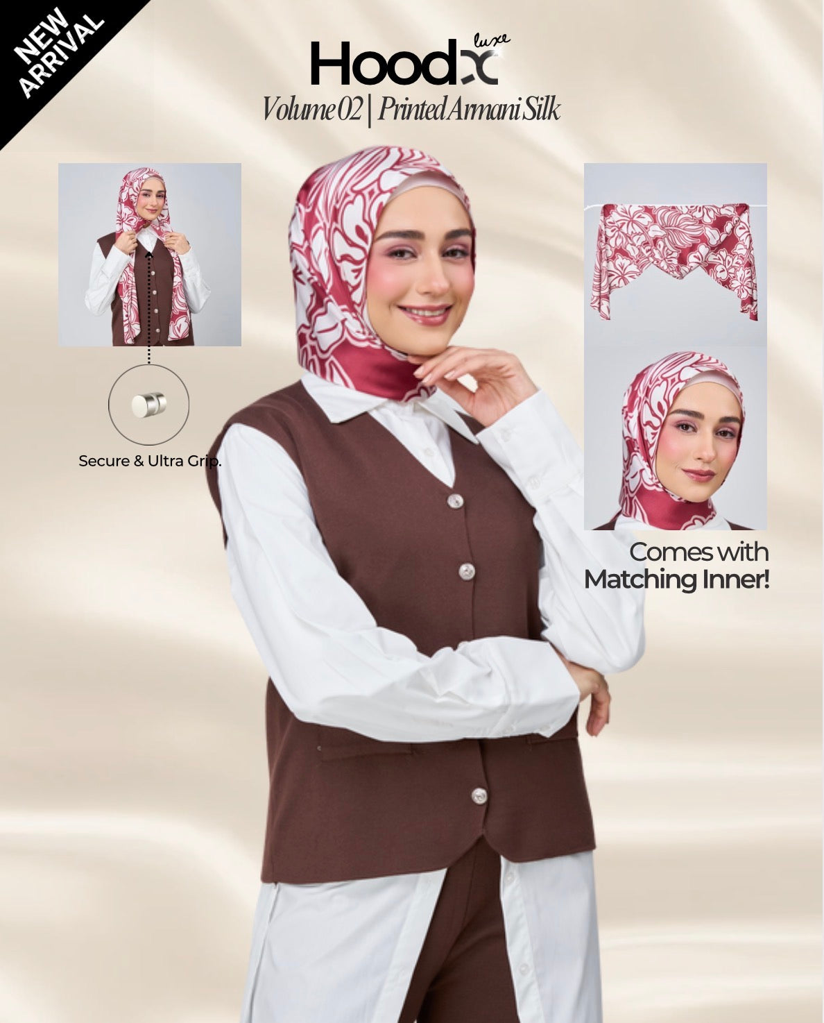 [★New] HoodX Printed Set in Scarlet