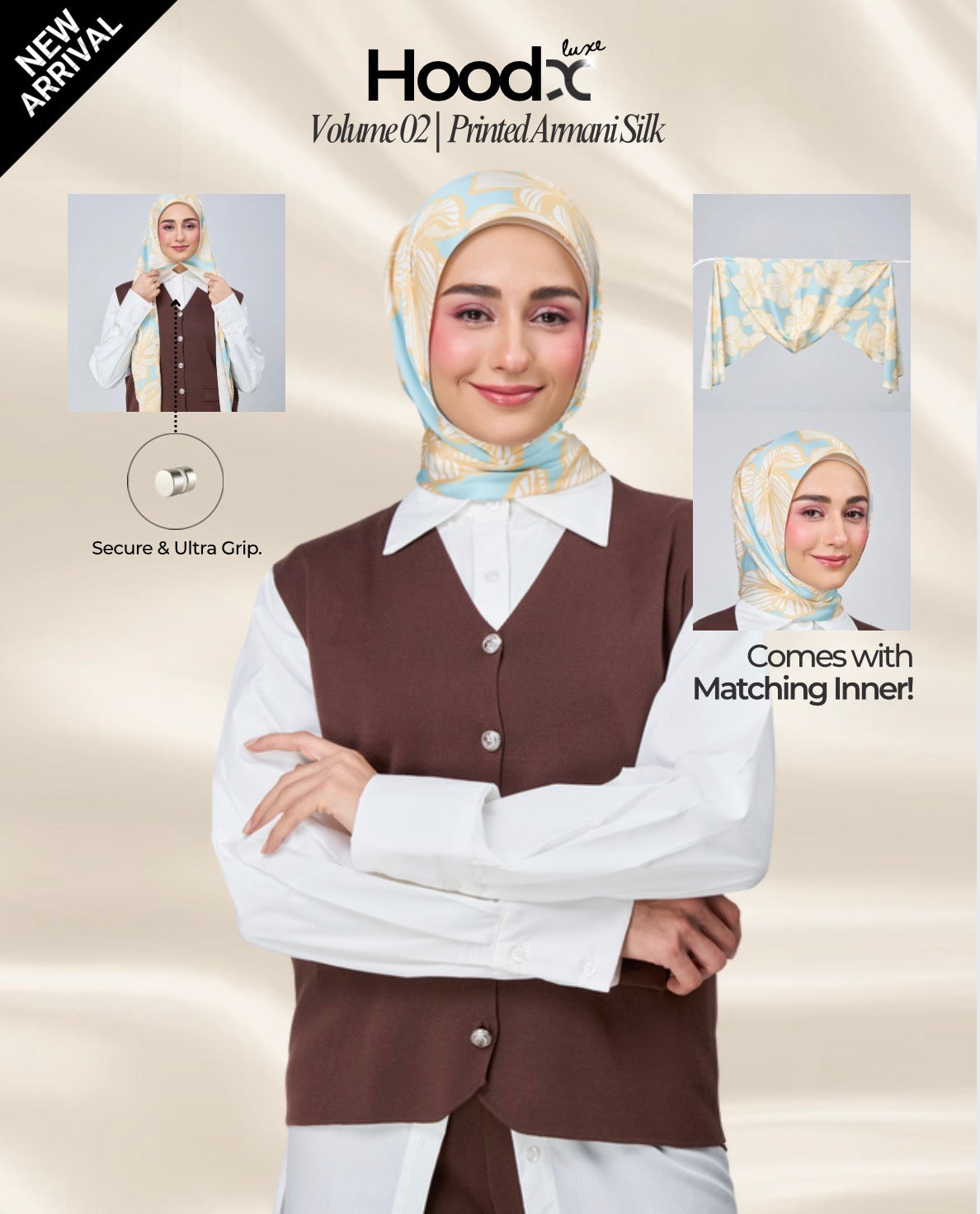 [★New] HoodX Printed Set in Ocean Dune