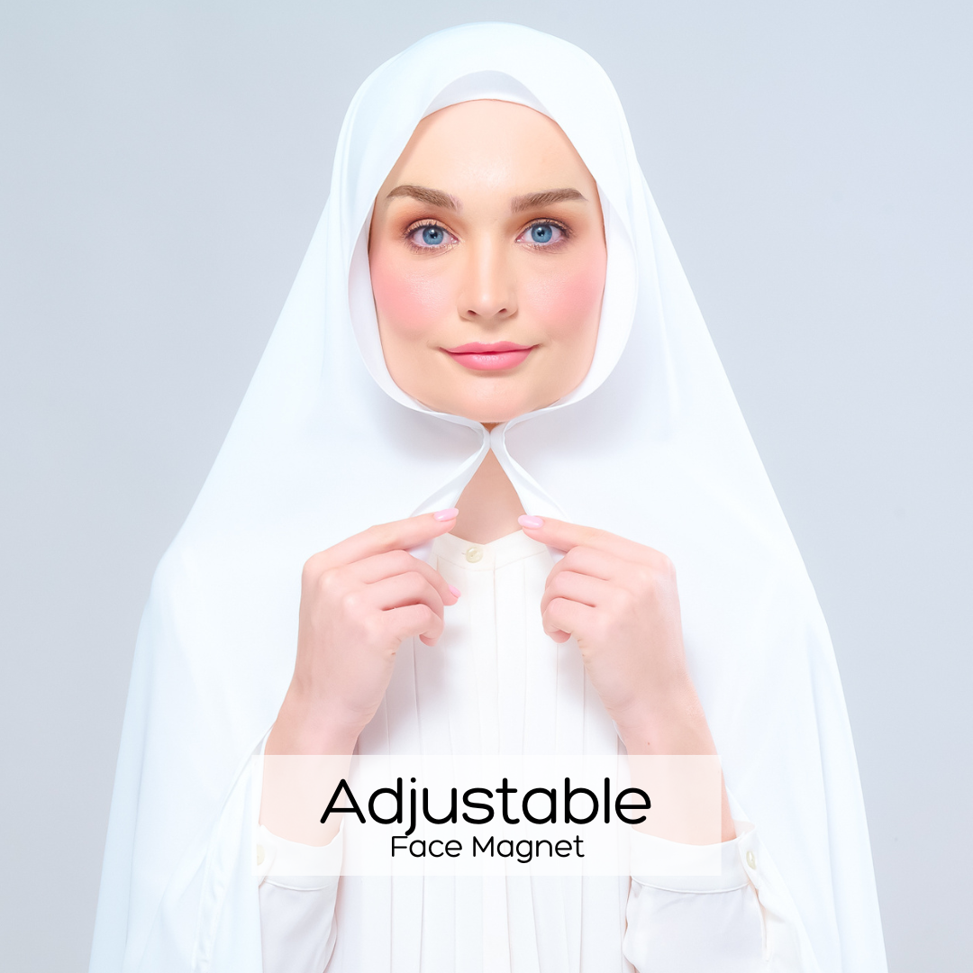Instant Tag 'n Go Chiffon Silk Shawl - Ivory White