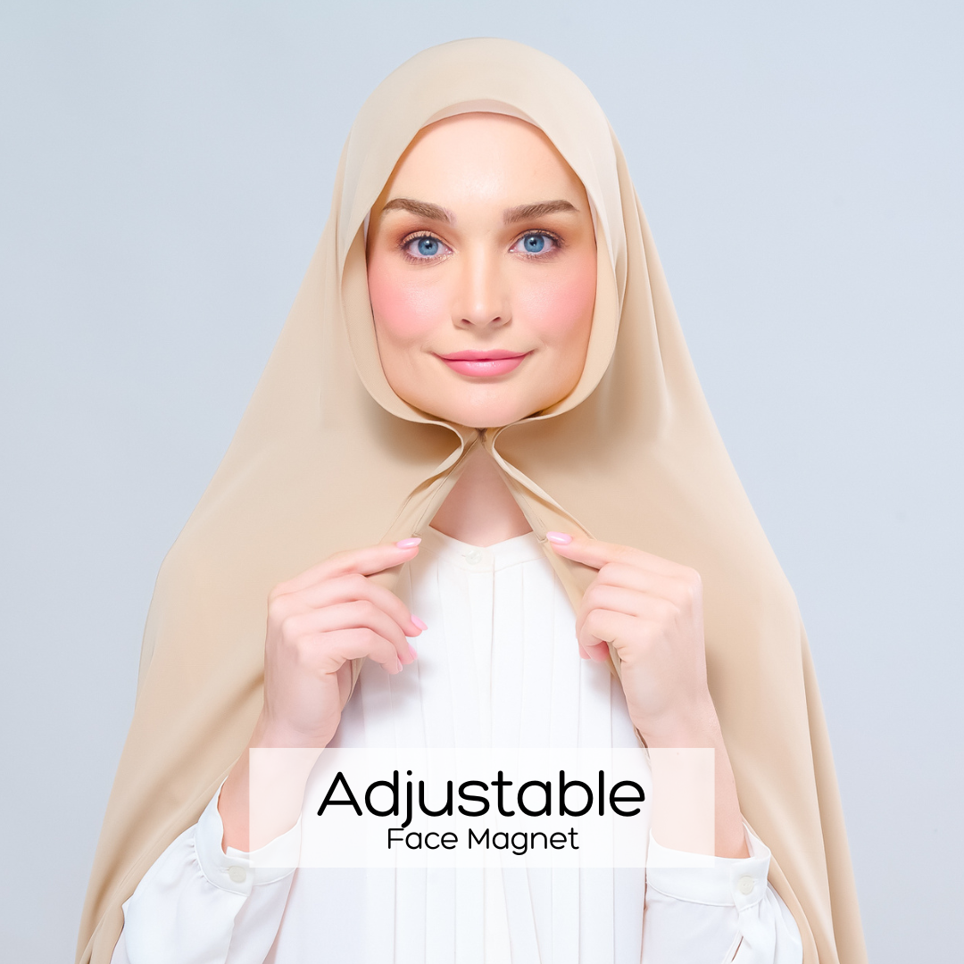 Instant Tag 'n Go Chiffon Silk Shawl - Latte