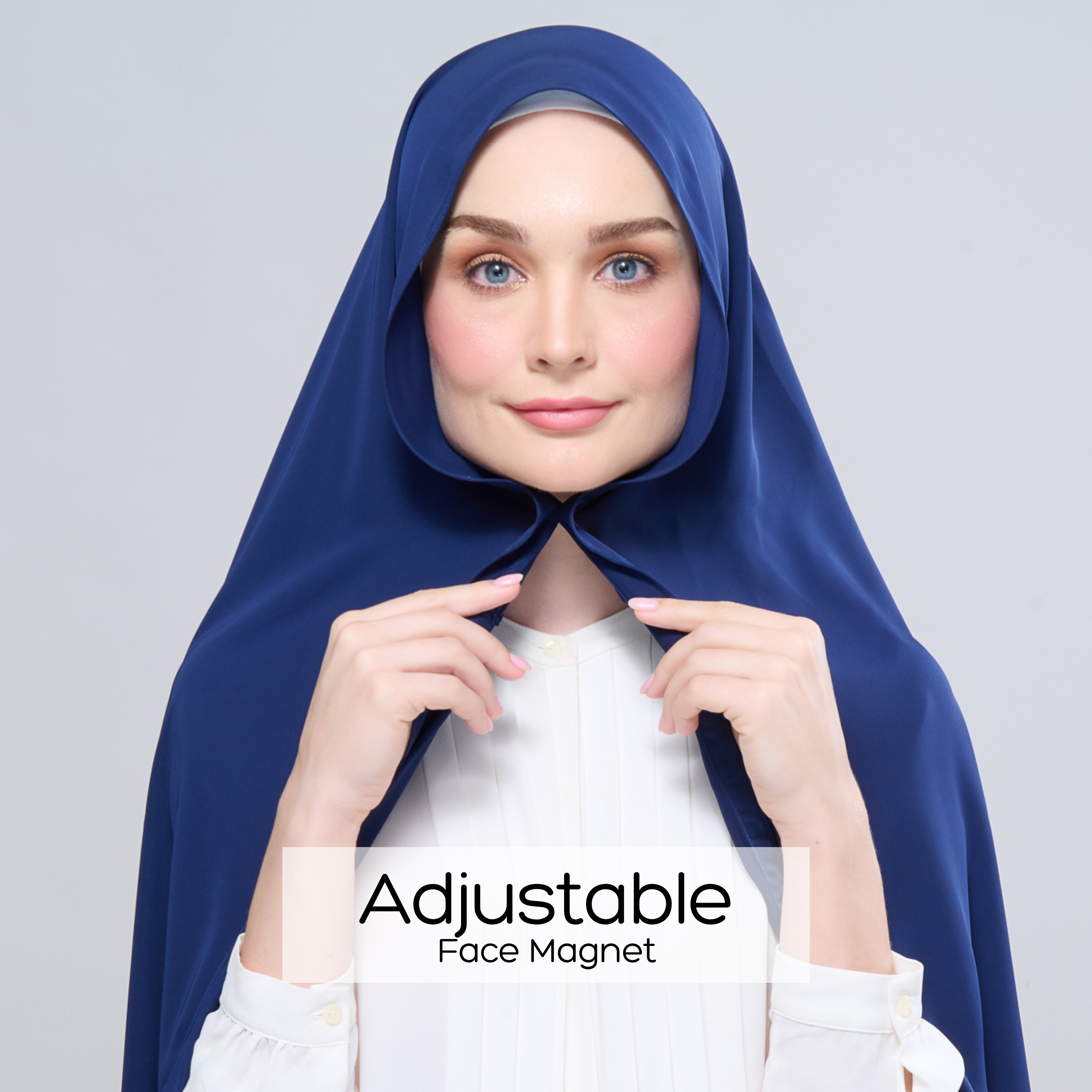 Instant Tag 'n Go Chiffon Silk Shawl - Navy Blue