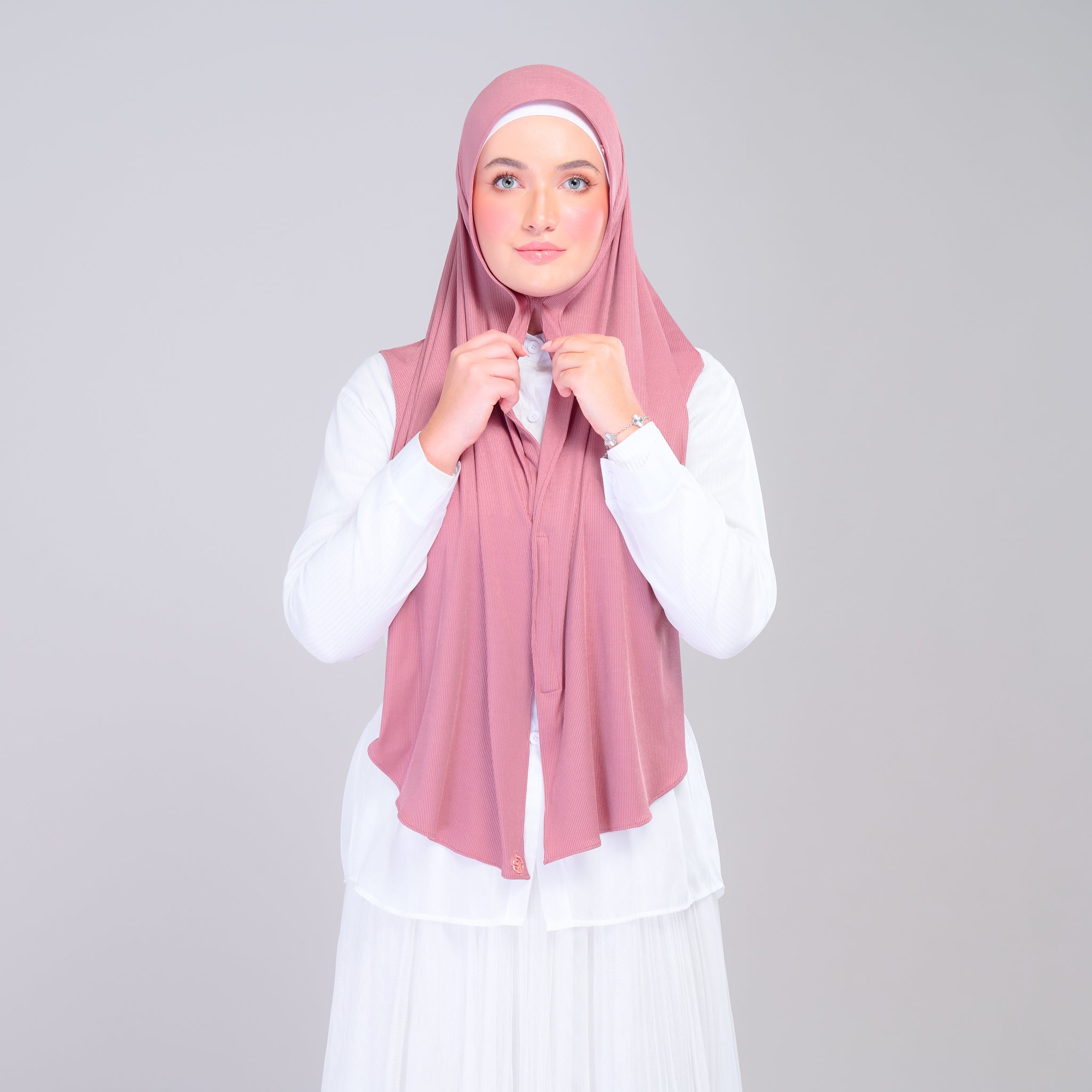 Instant Tag 'n Go Ribbed Jersey Shawl - Dusty Berry