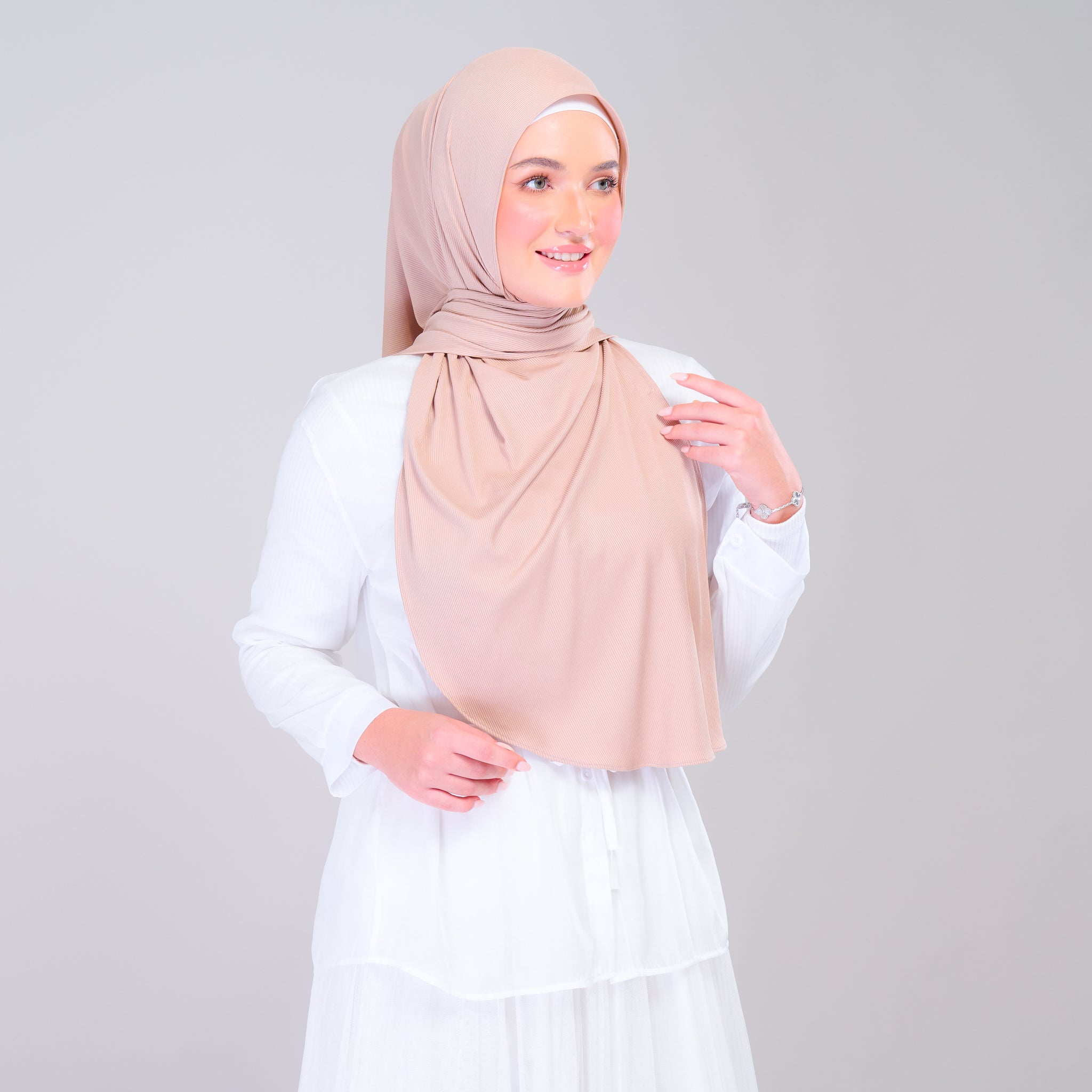 Instant Tag 'n Go Ribbed Jersey Shawl - Khaki