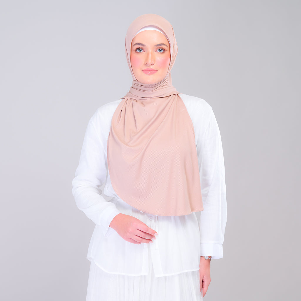 Instant Tag 'n Go Ribbed Jersey Shawl - Khaki