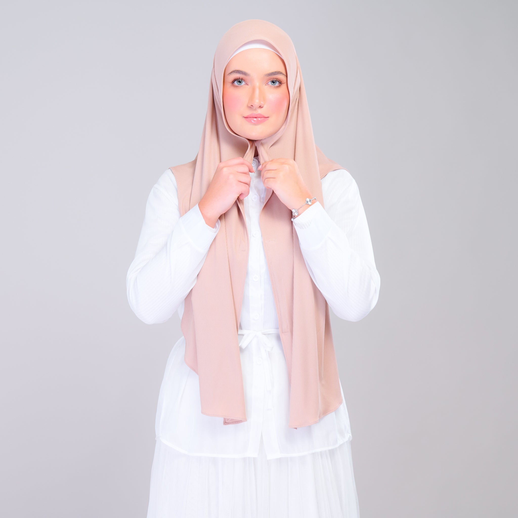 Instant Tag 'n Go Ribbed Jersey Shawl - Khaki