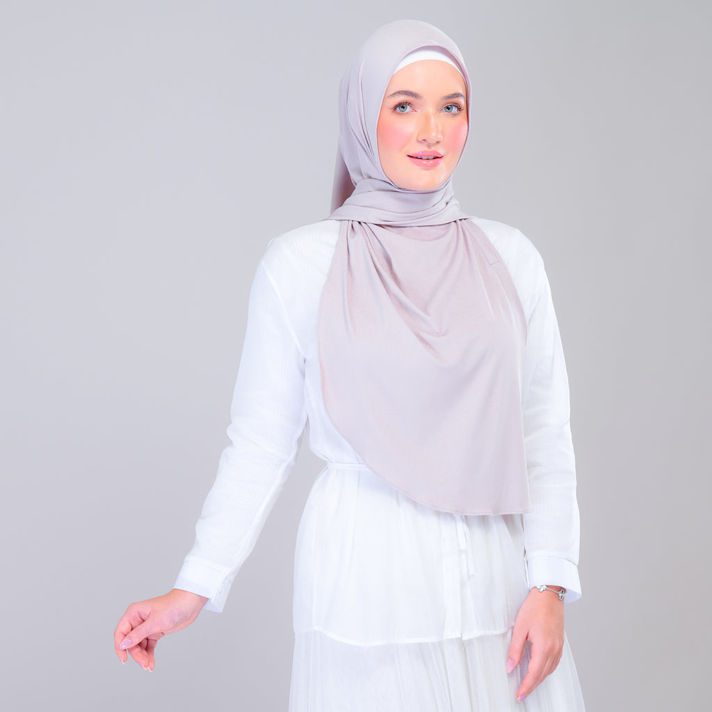 Instant Tag 'n Go Ribbed Jersey Shawl - Taupe