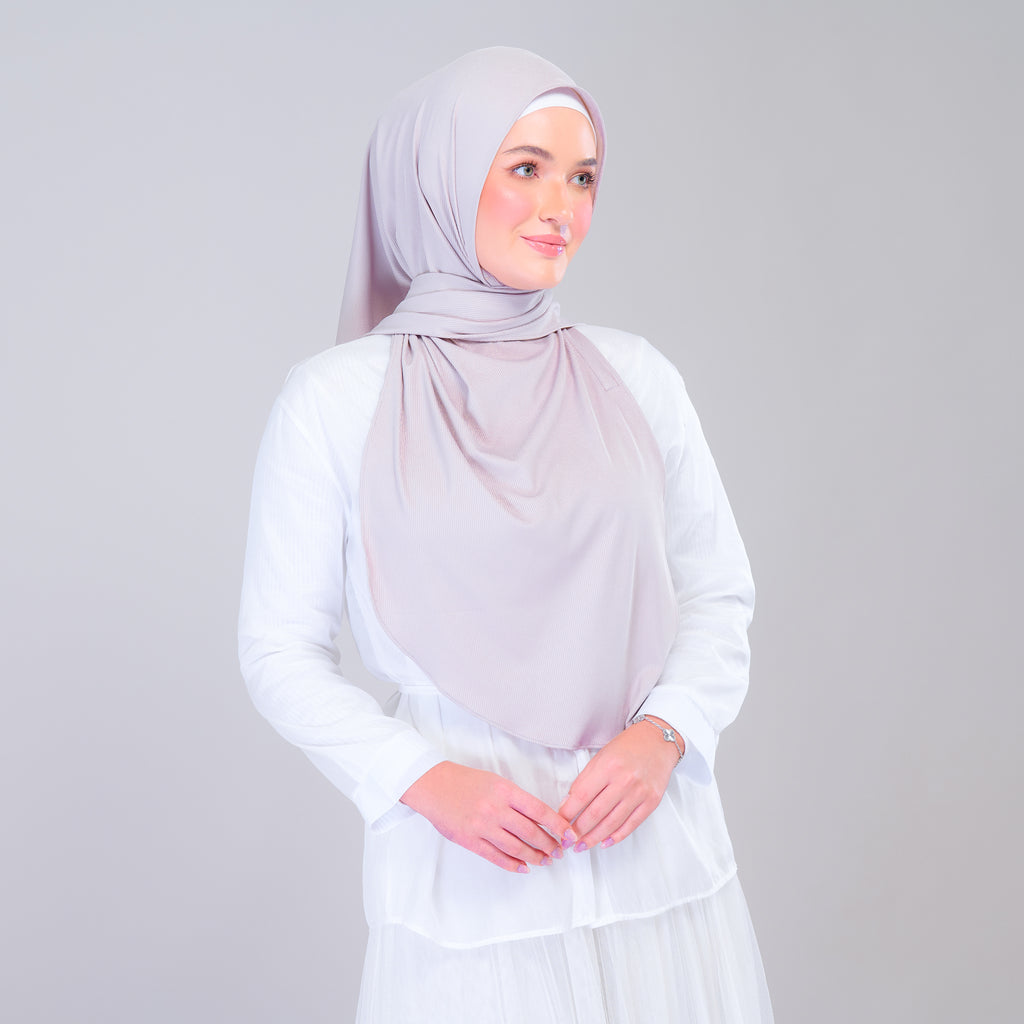 Instant Tag 'n Go Ribbed Jersey Shawl - Taupe