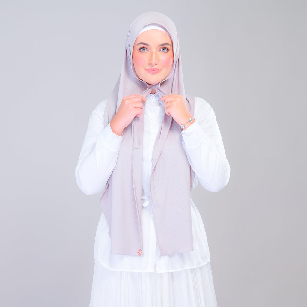 Instant Tag 'n Go Ribbed Jersey Shawl - Taupe
