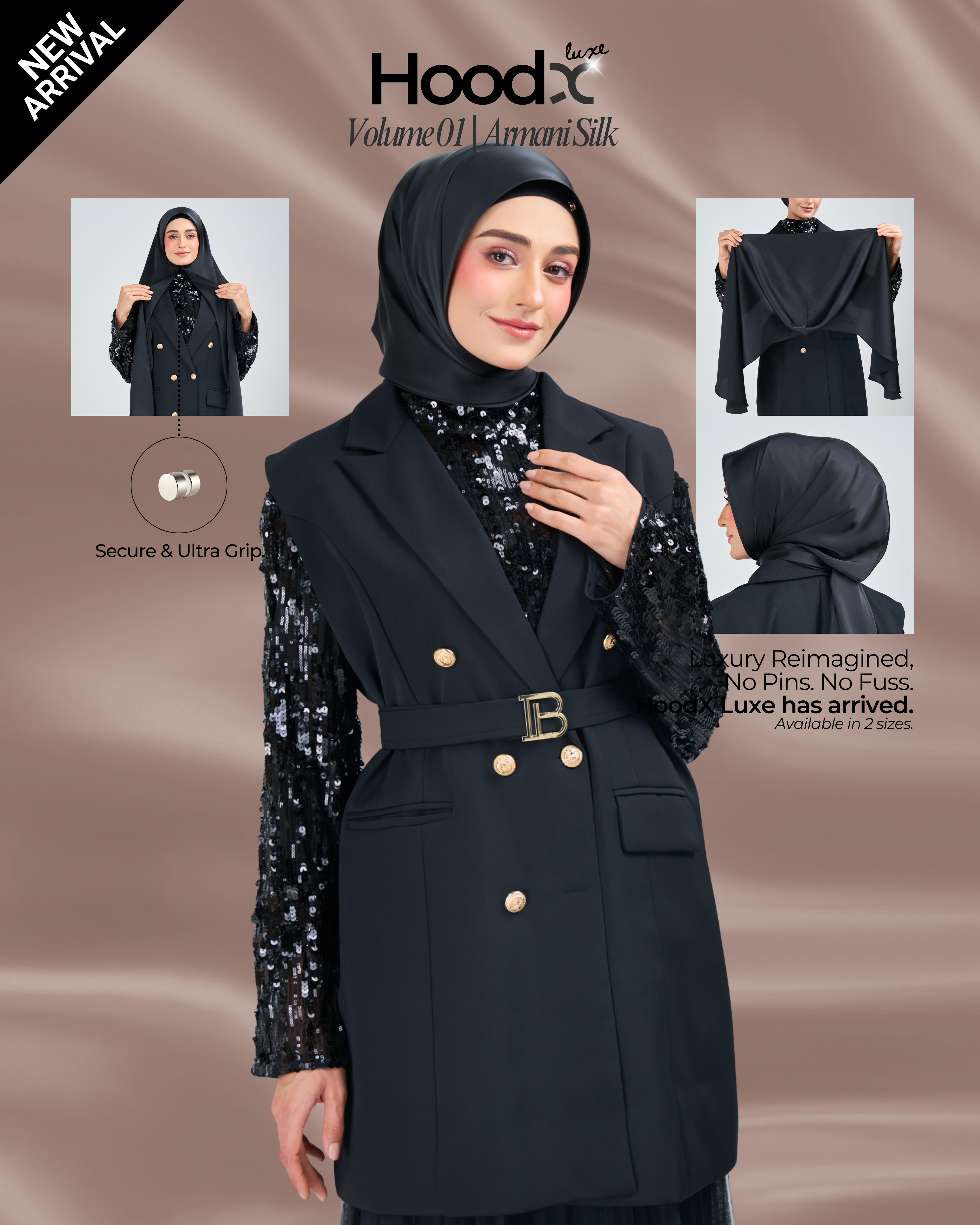 [★New] HoodX Luxe in Raven Black
