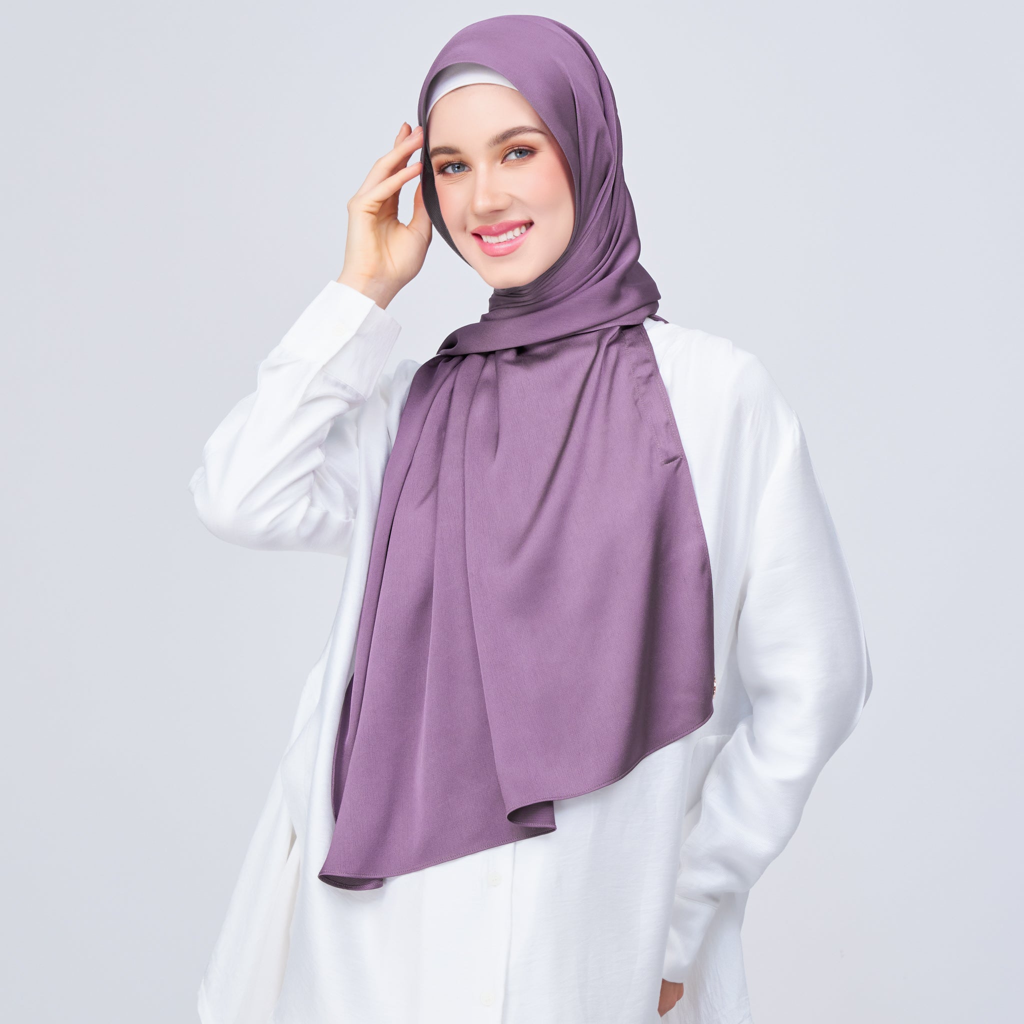 Instant Tag 'n Go Satin Bulle Shawl - Dark Orchid
