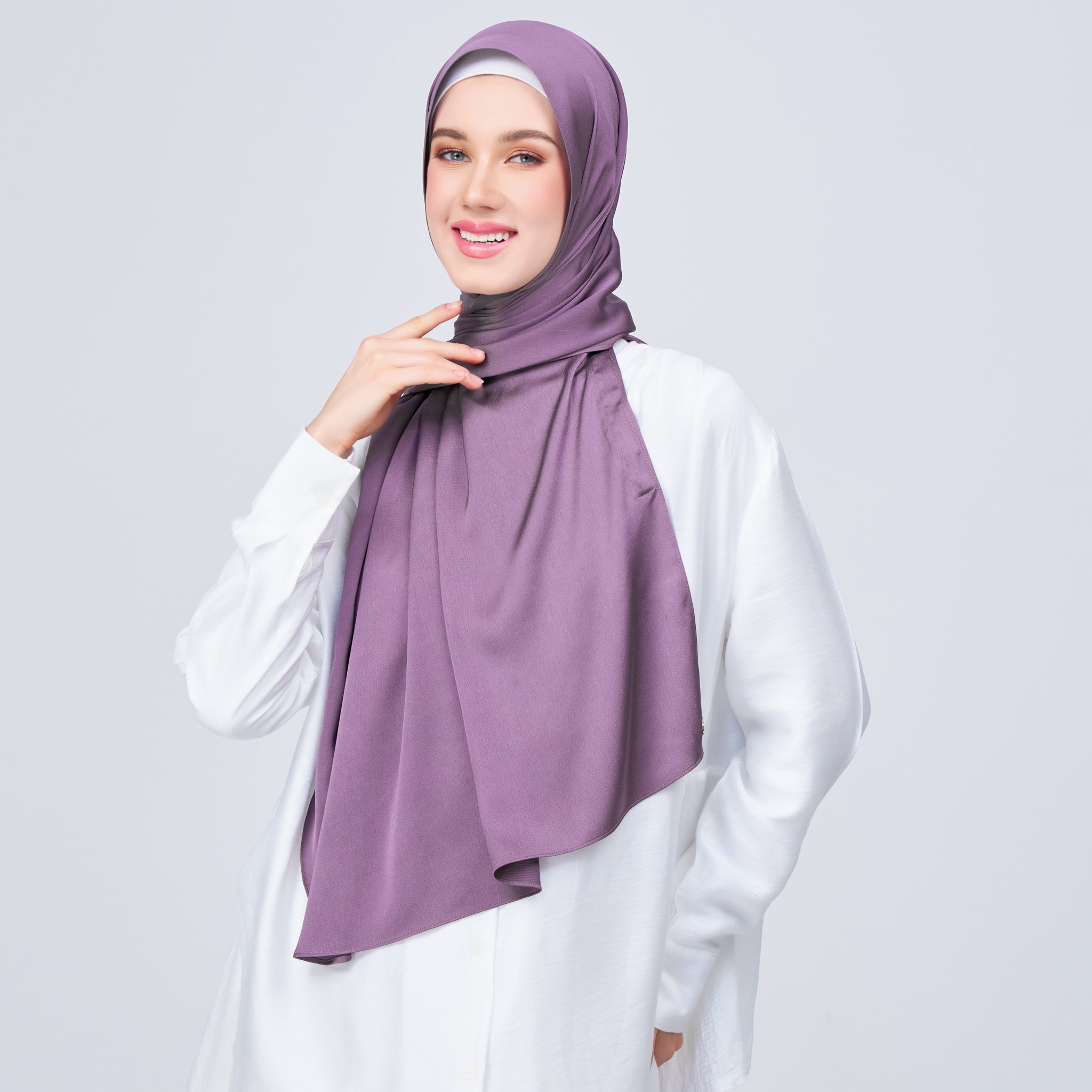 Instant Tag 'n Go Satin Bulle Shawl - Dark Orchid