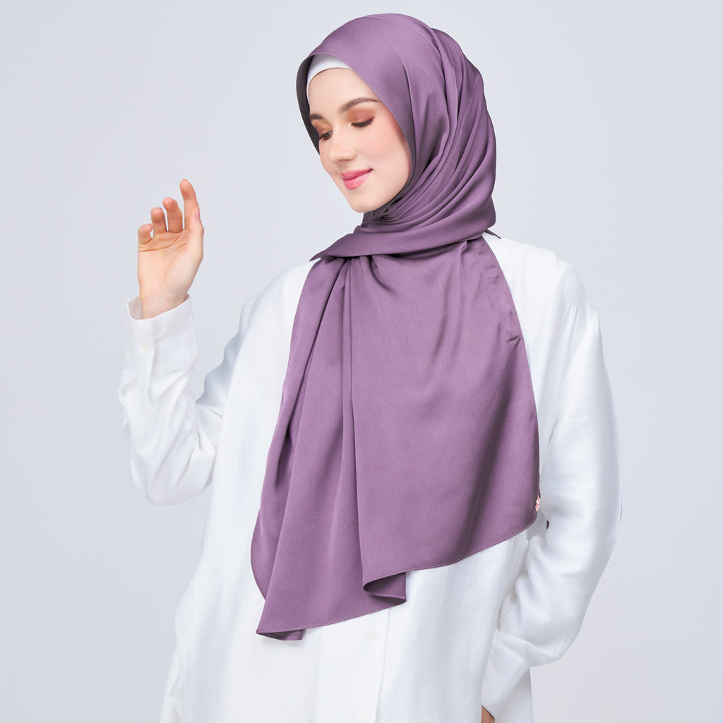 Instant Tag 'n Go Satin Bulle Shawl - Dark Orchid
