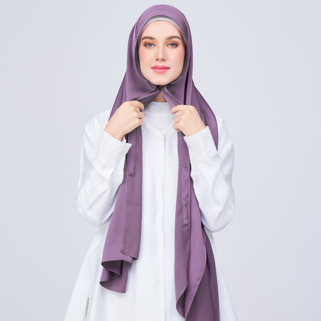 Instant Tag 'n Go Satin Bulle Shawl - Dark Orchid