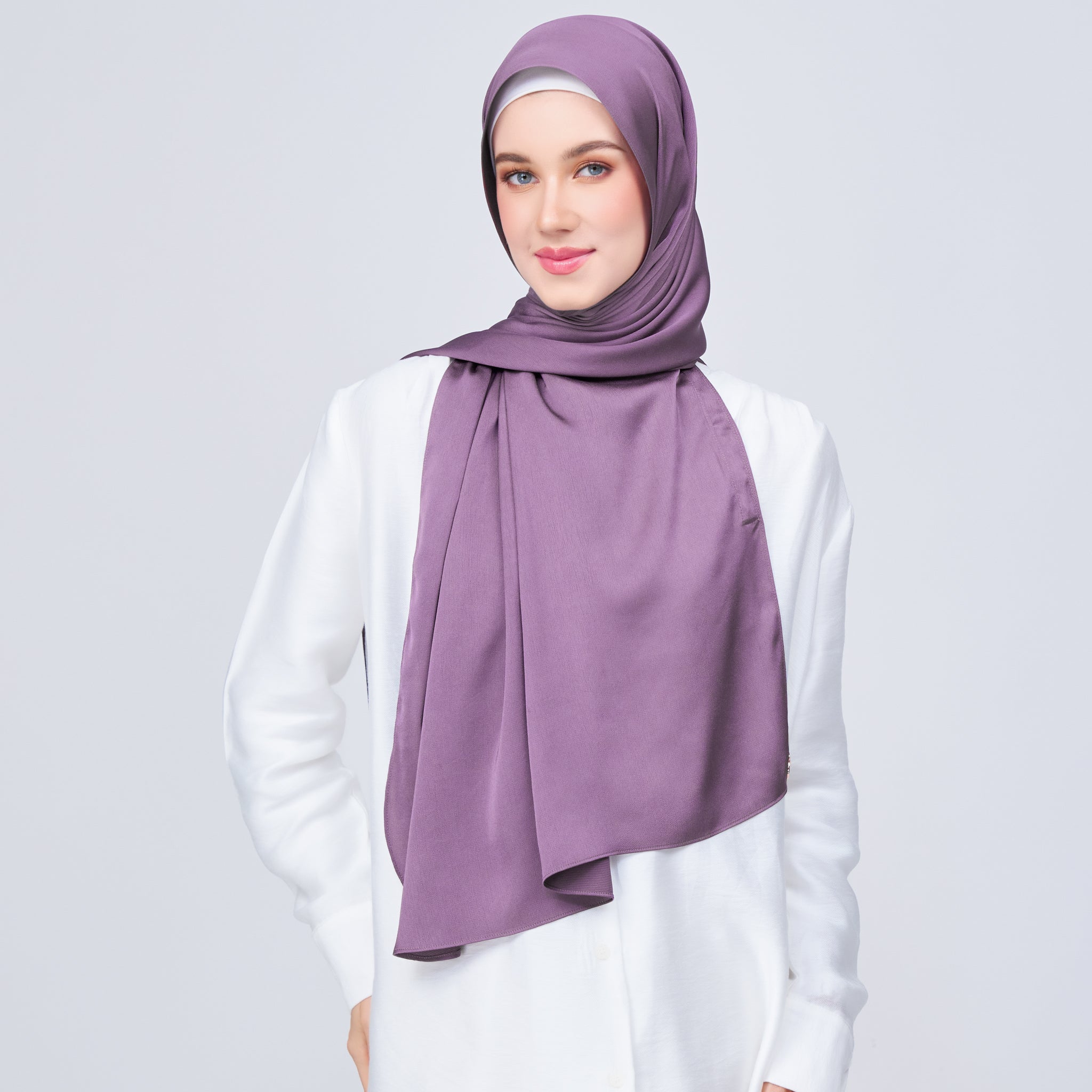 Instant Tag 'n Go Satin Bulle Shawl - Dark Orchid