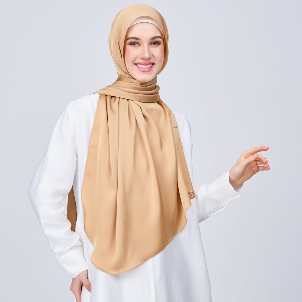 Instant Tag 'n Go Satin Bulle Shawl - Gold