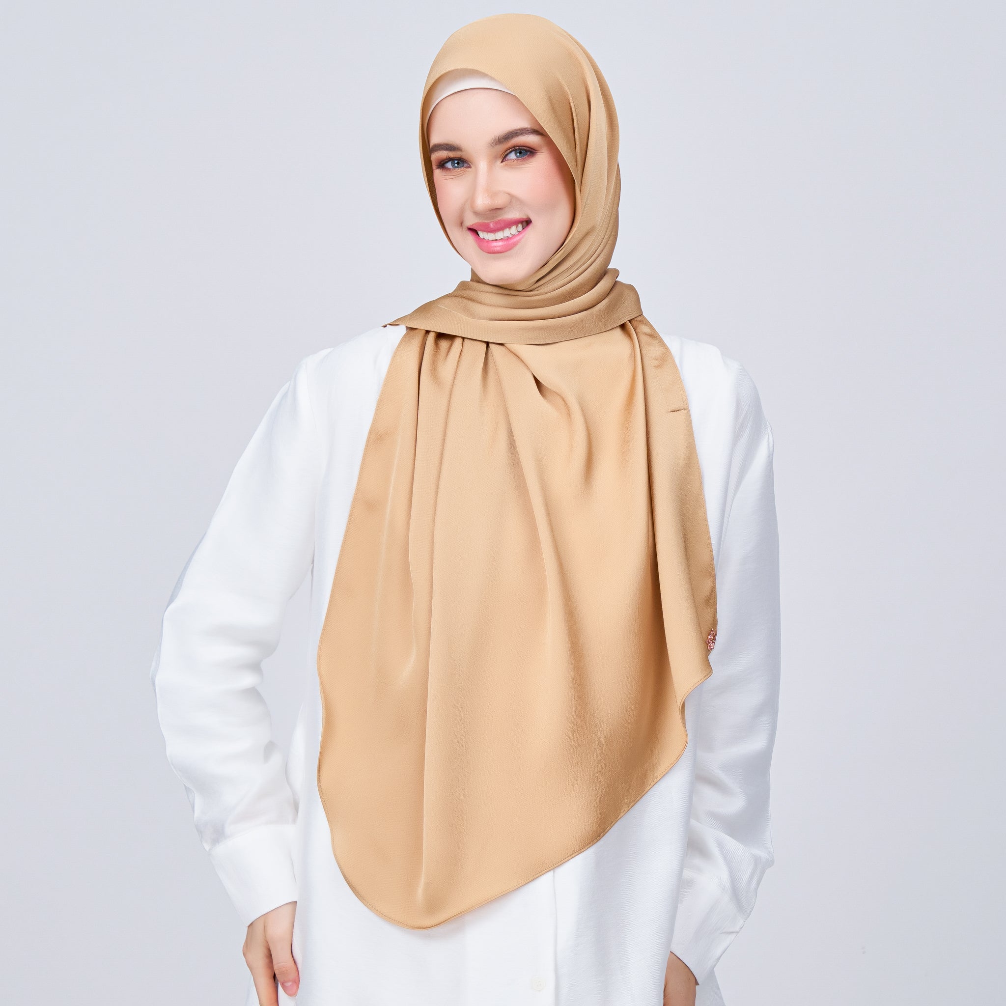 Instant Tag 'n Go Satin Bulle Shawl - Gold