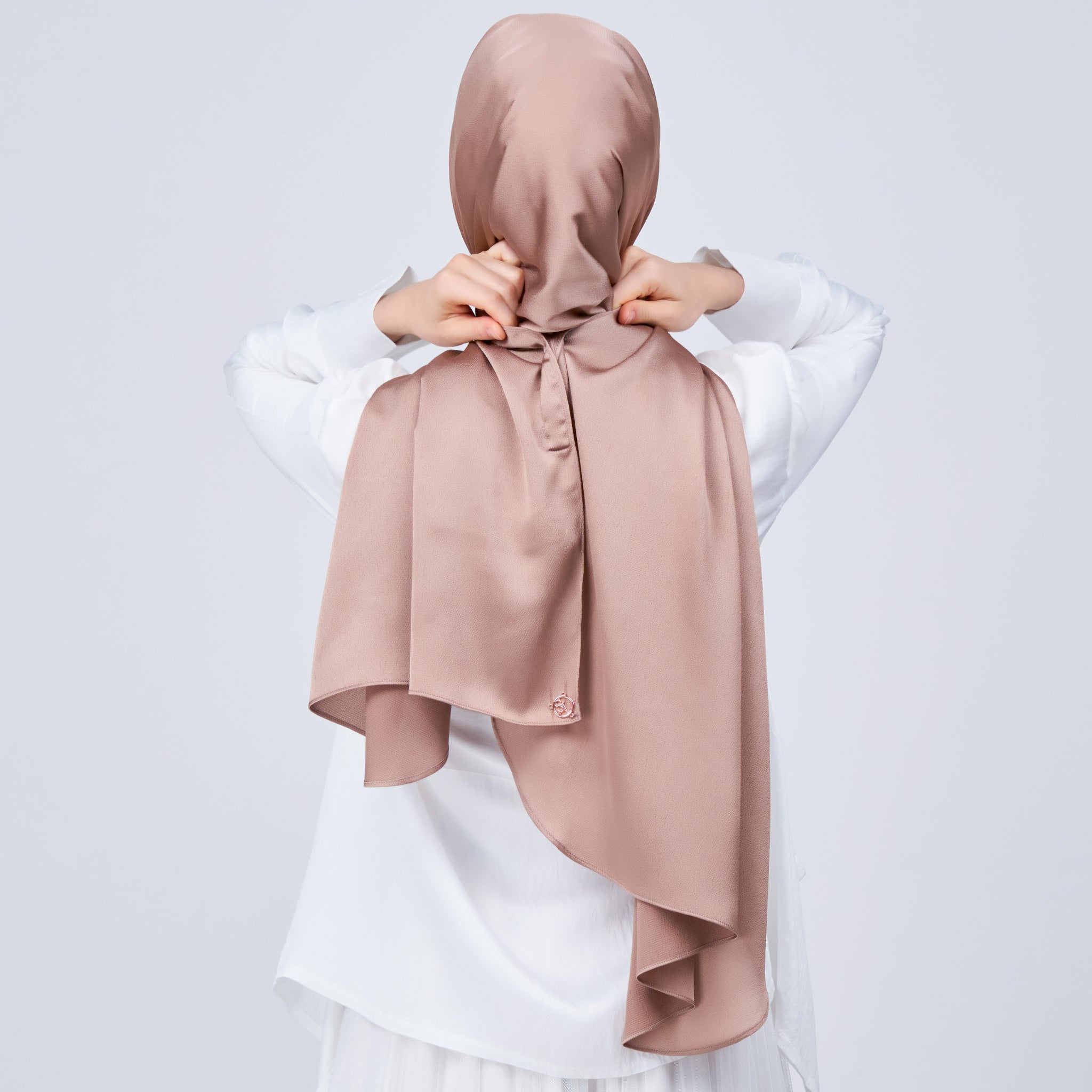 Instant Tag 'n Go Satin Bulle Shawl - Medium Toffee