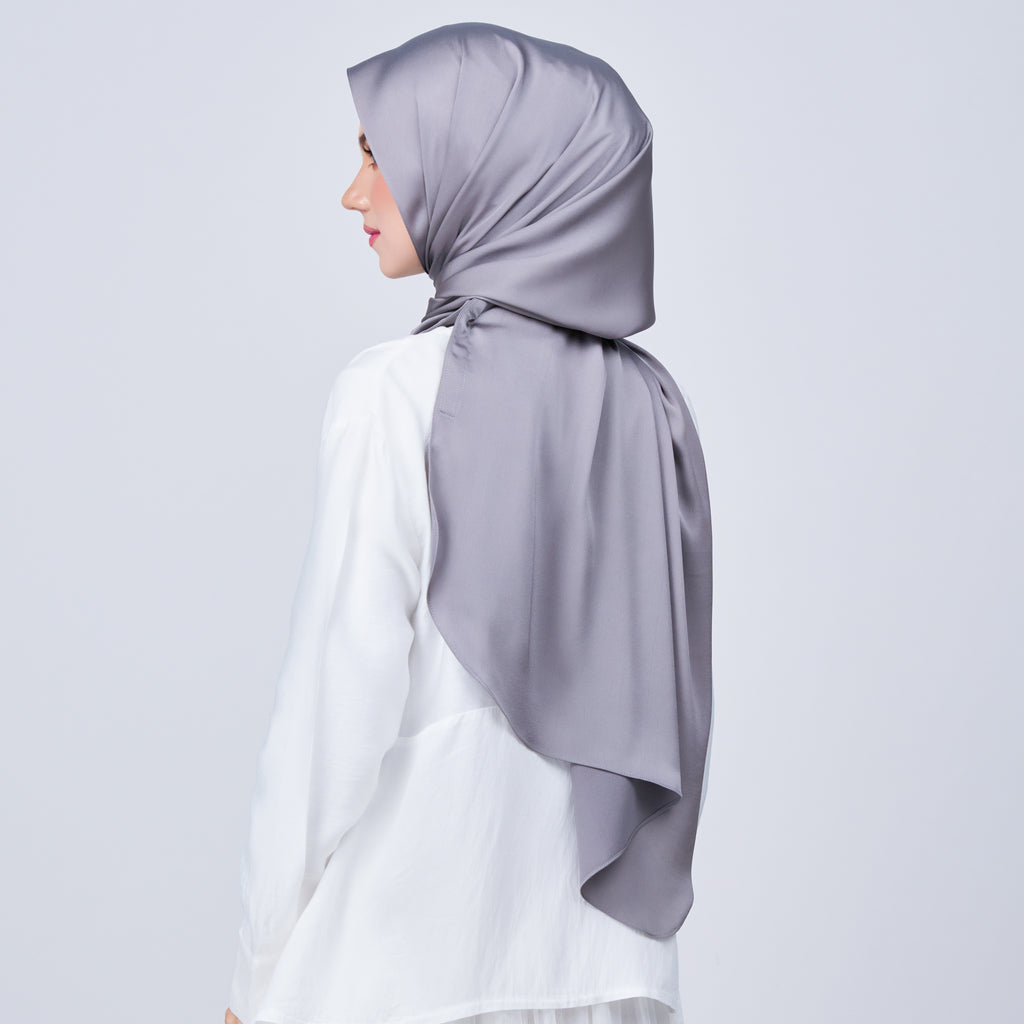 Instant Tag 'n Go Satin Bulle Shawl - Stone Grey