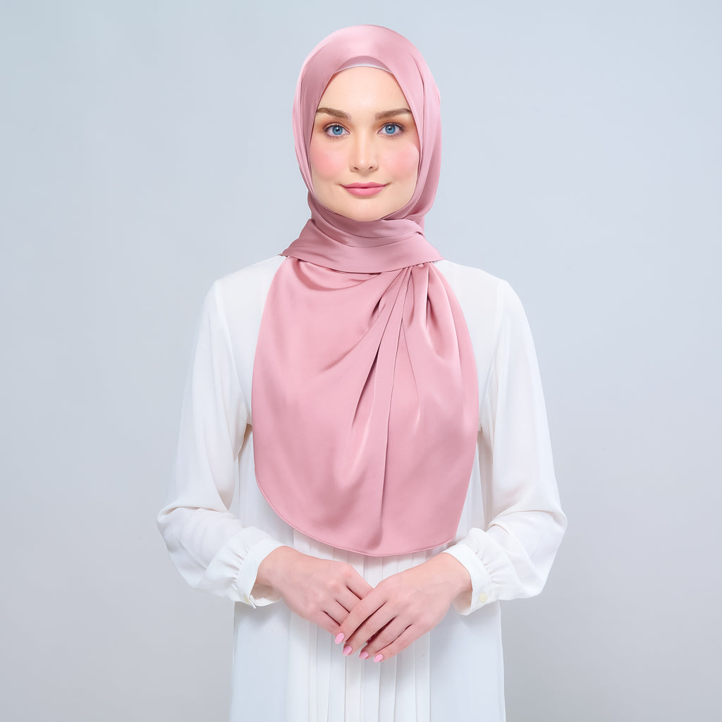 Instant Tag 'n Go Satin Bulle Shawl - Dusty Pink