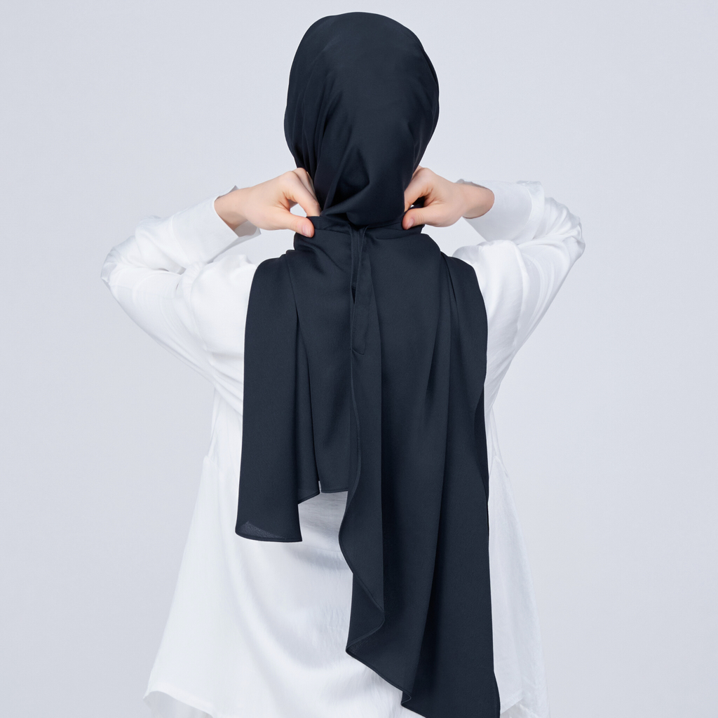 Instant Tag 'n Go Satin Bulle Shawl - Pitch Black