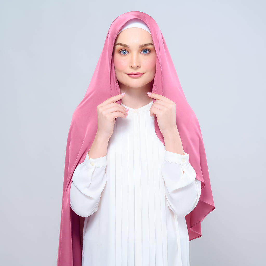 Instant Tag 'n Go Satin Silk Shawl - Sorbet