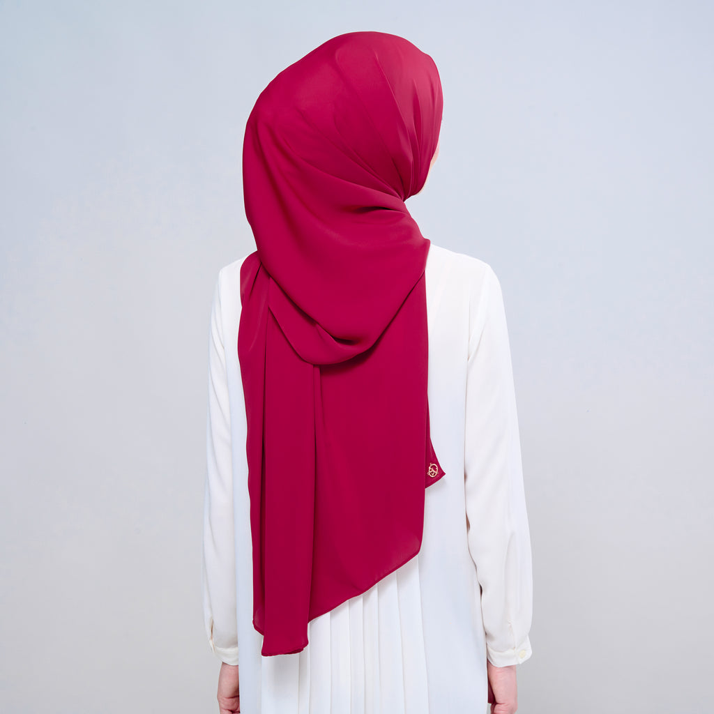 Instant Tag 'n Go Chiffon Silk Shawl - Cherry