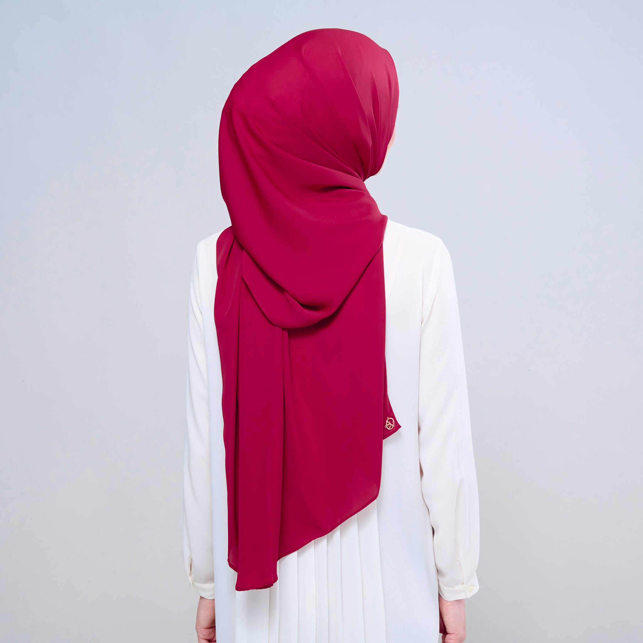 Instant Tag 'n Go Chiffon Silk Shawl - Cherry