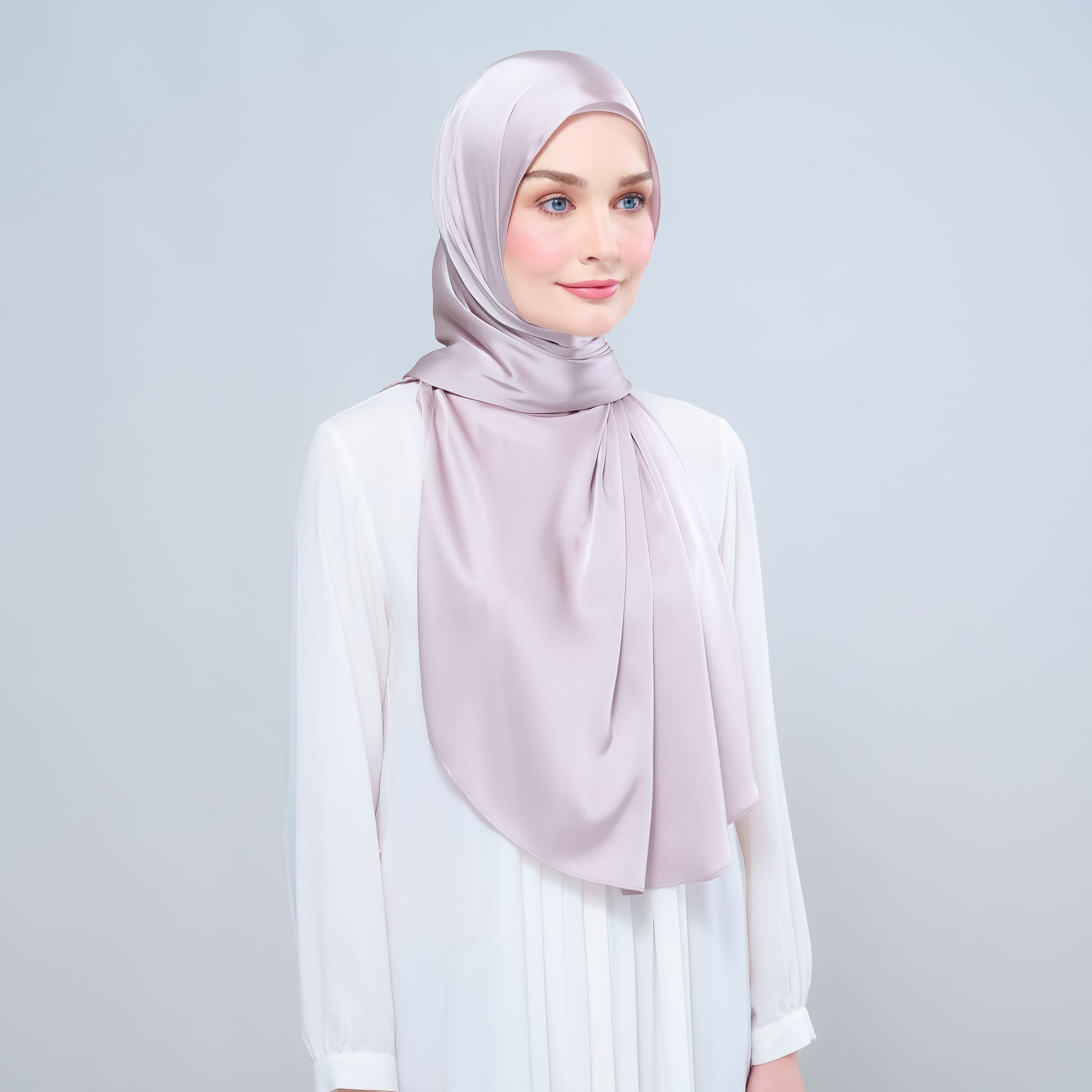 Instant Tag 'n Go Satin Silk Shawl - Cool Taupe