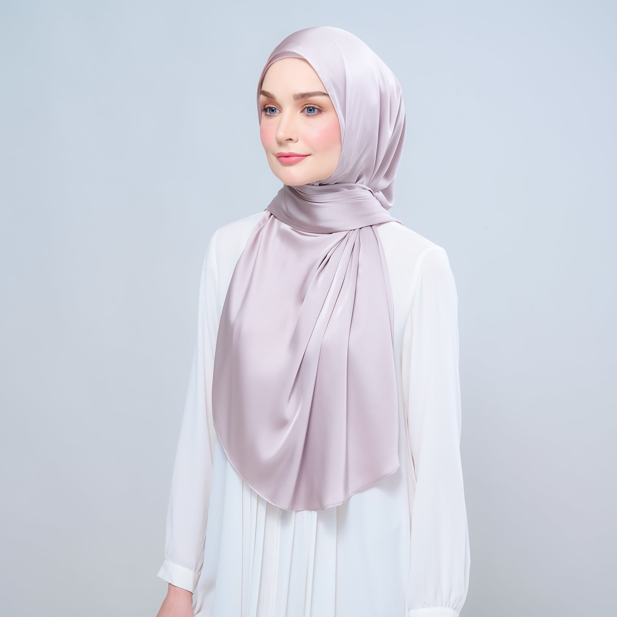 Instant Tag 'n Go Satin Silk Shawl - Cool Taupe