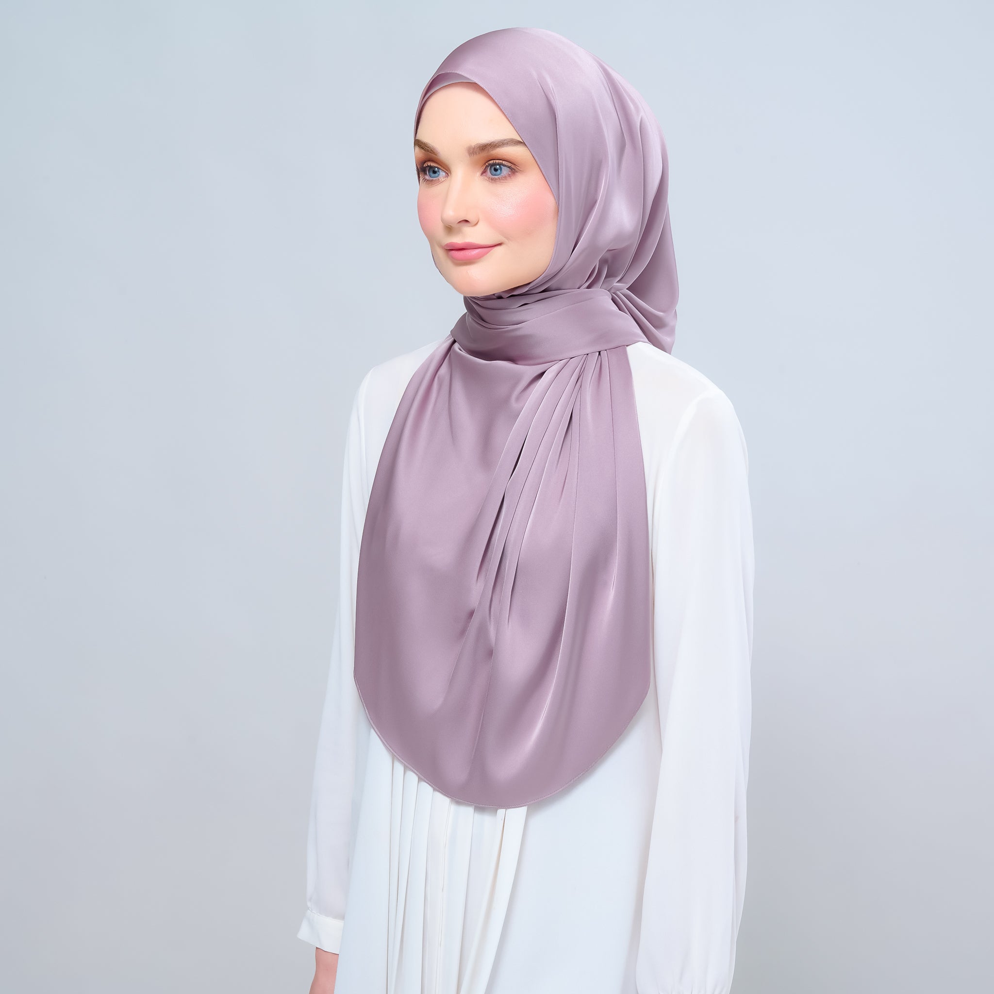 Instant Tag 'n Go Satin Silk Shawl - Thistle