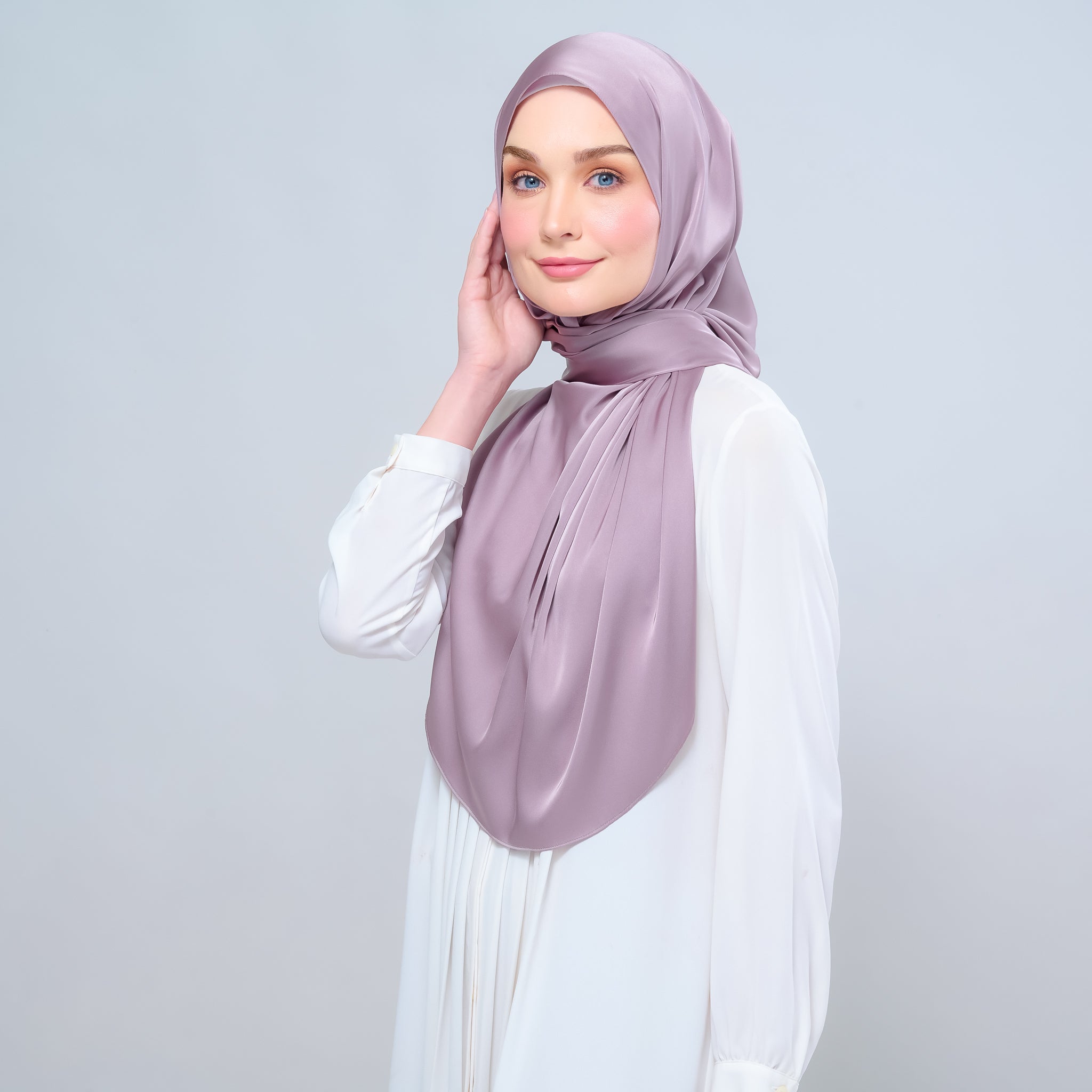 Instant Tag 'n Go Satin Silk Shawl - Thistle