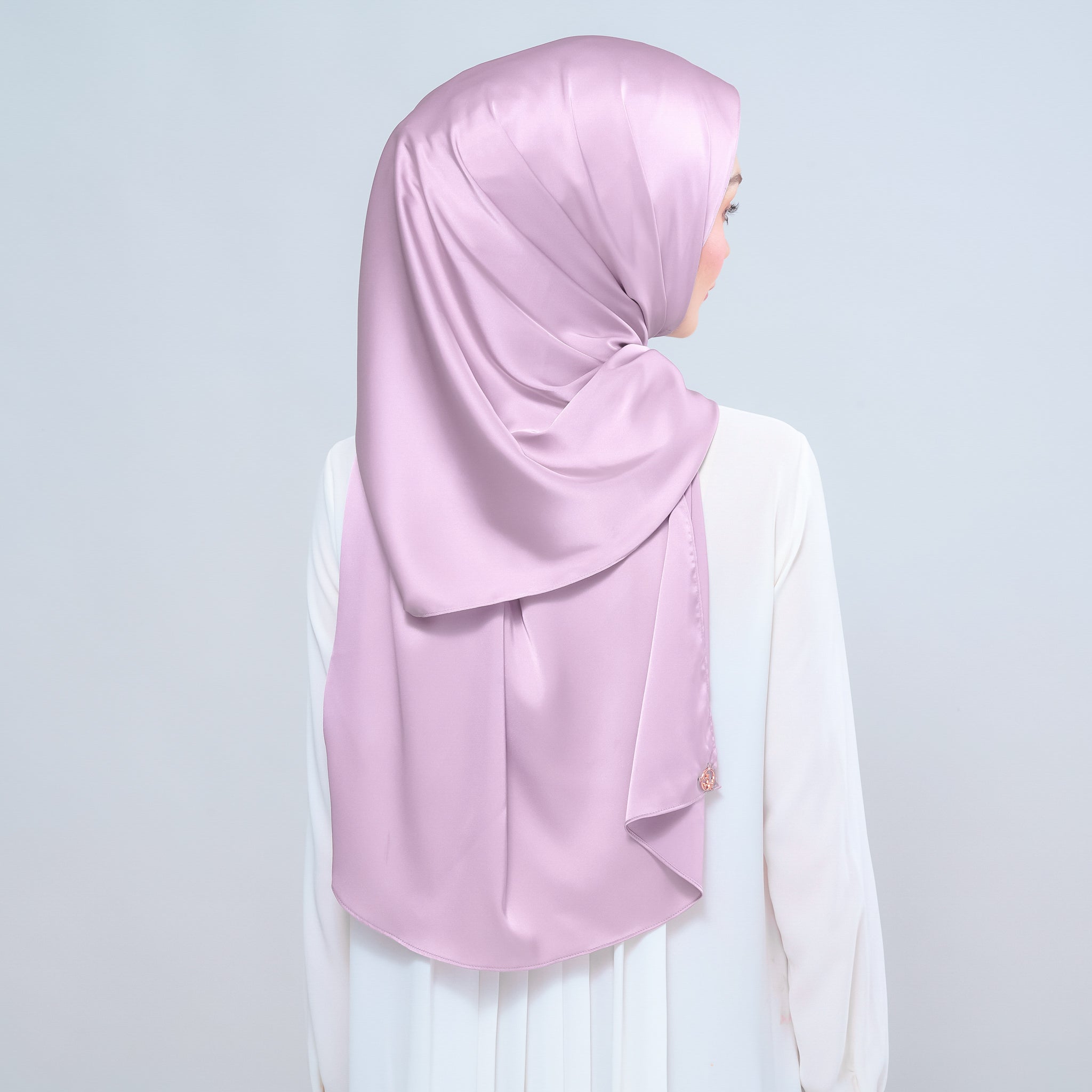 Instant Tag 'n Go Satin Silk Shawl - Light Orchid