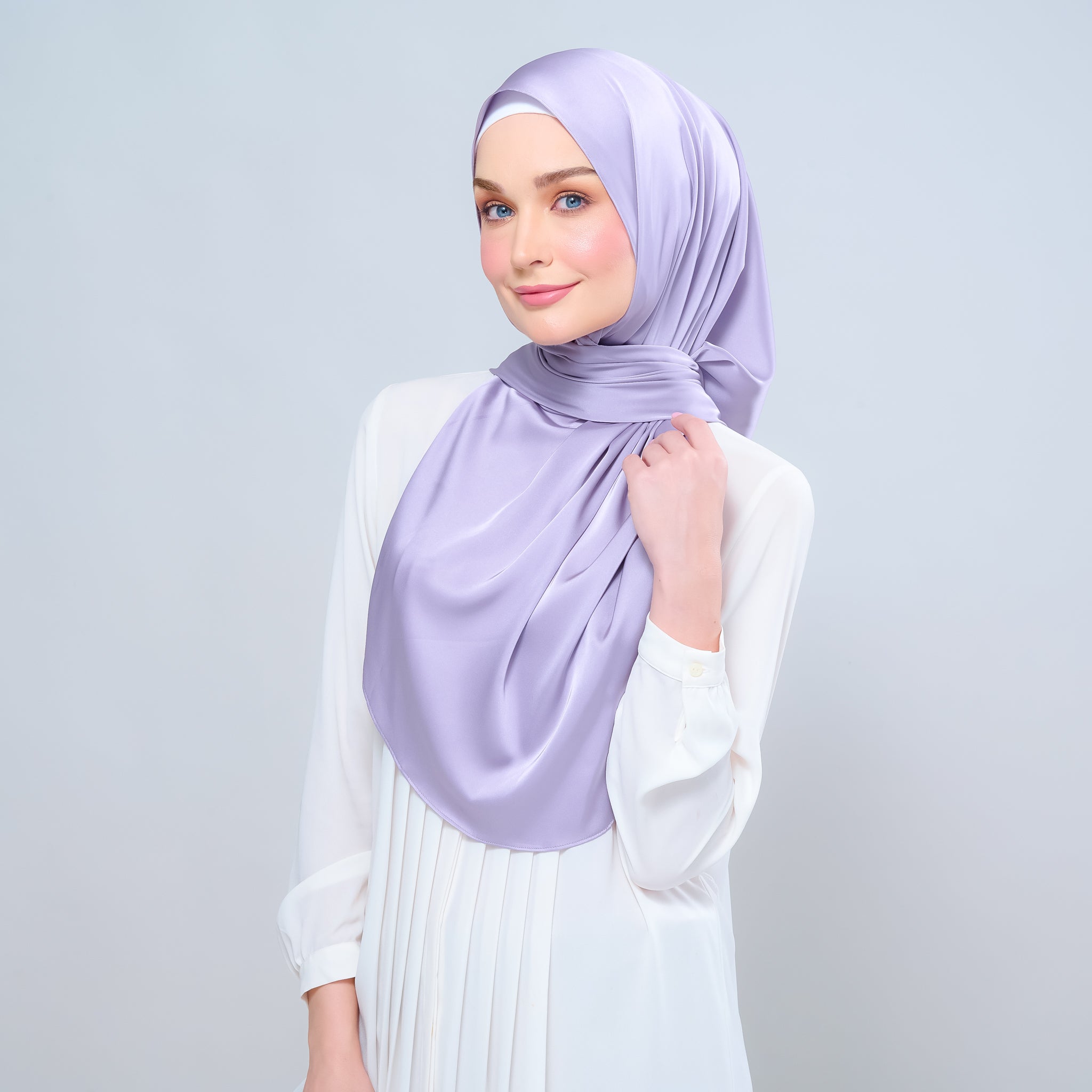 Instant Tag 'n Go Satin Silk Shawl - Lavender Blush