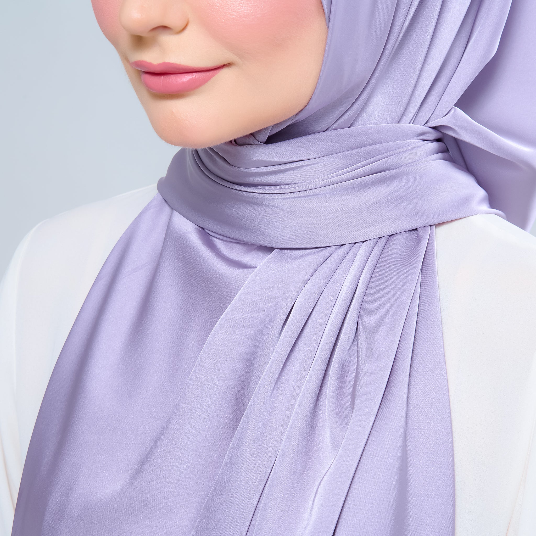 Instant Tag 'n Go Satin Silk Shawl - Lavender Blush