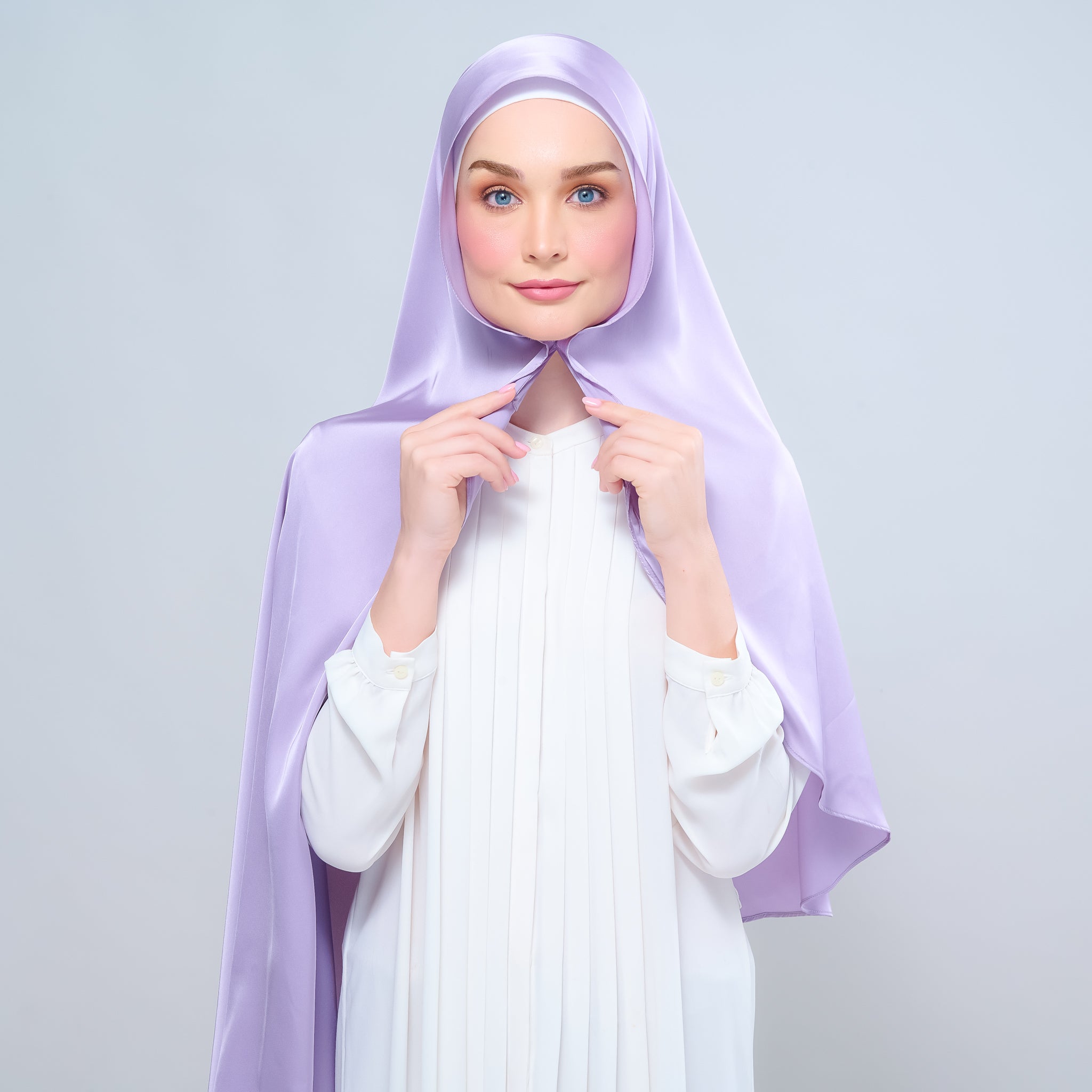 Instant Tag 'n Go Satin Silk Shawl - Lavender Blush