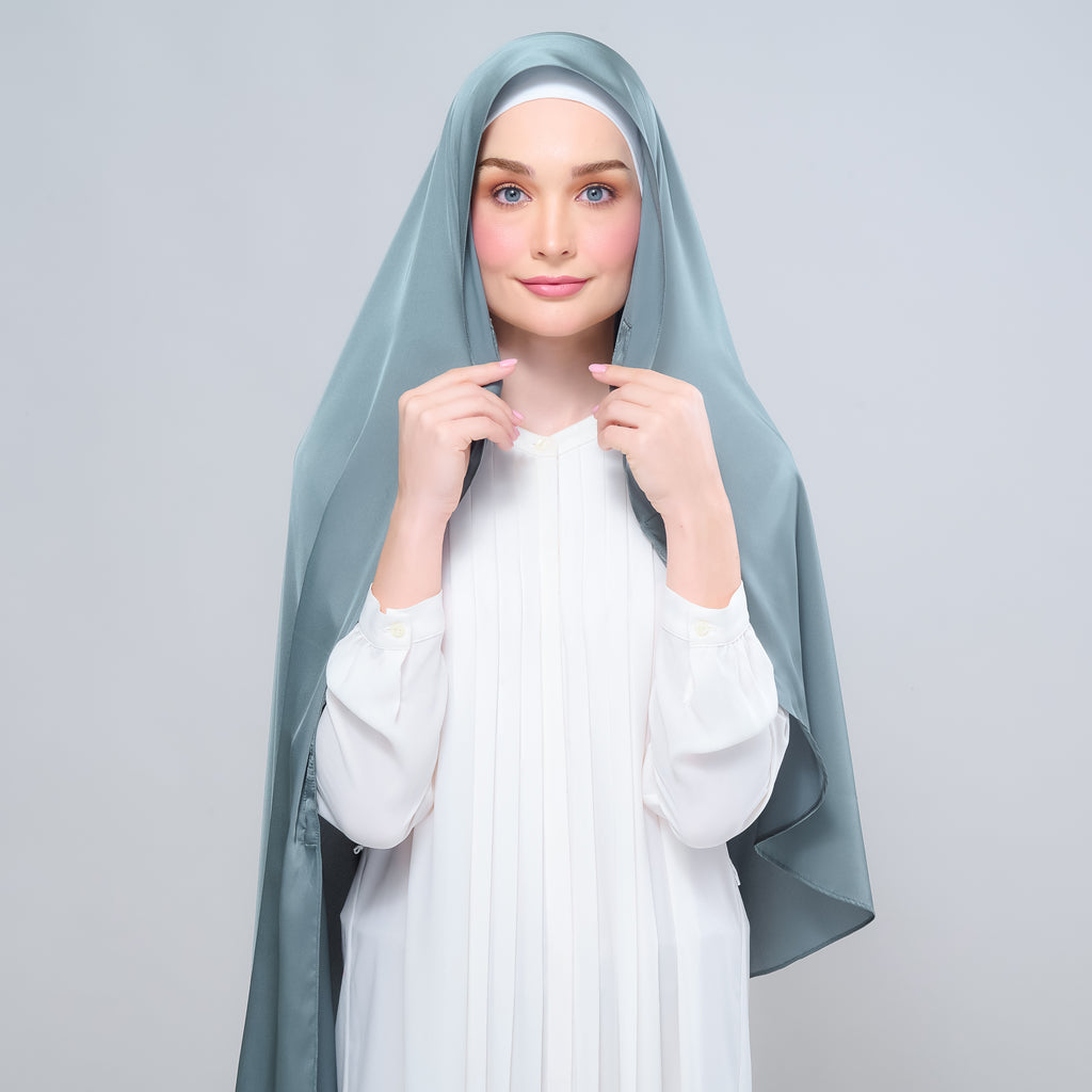 Instant Tag 'n Go Satin Silk Shawl - Sea Green