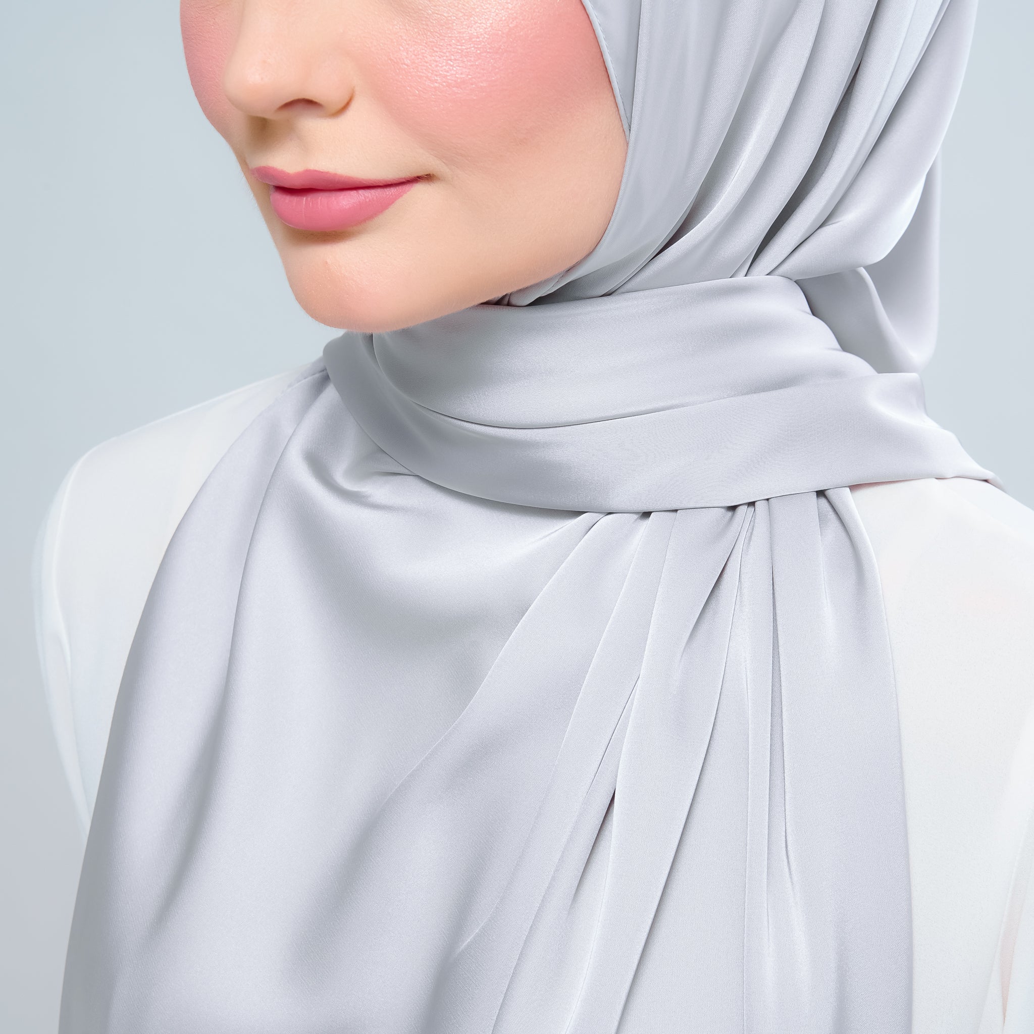 Instant Tag 'n Go Satin Silk Shawl - Silver