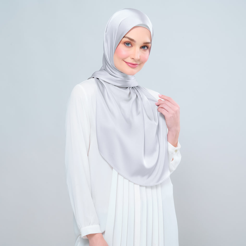 Instant Tag 'n Go Satin Silk Shawl - Silver