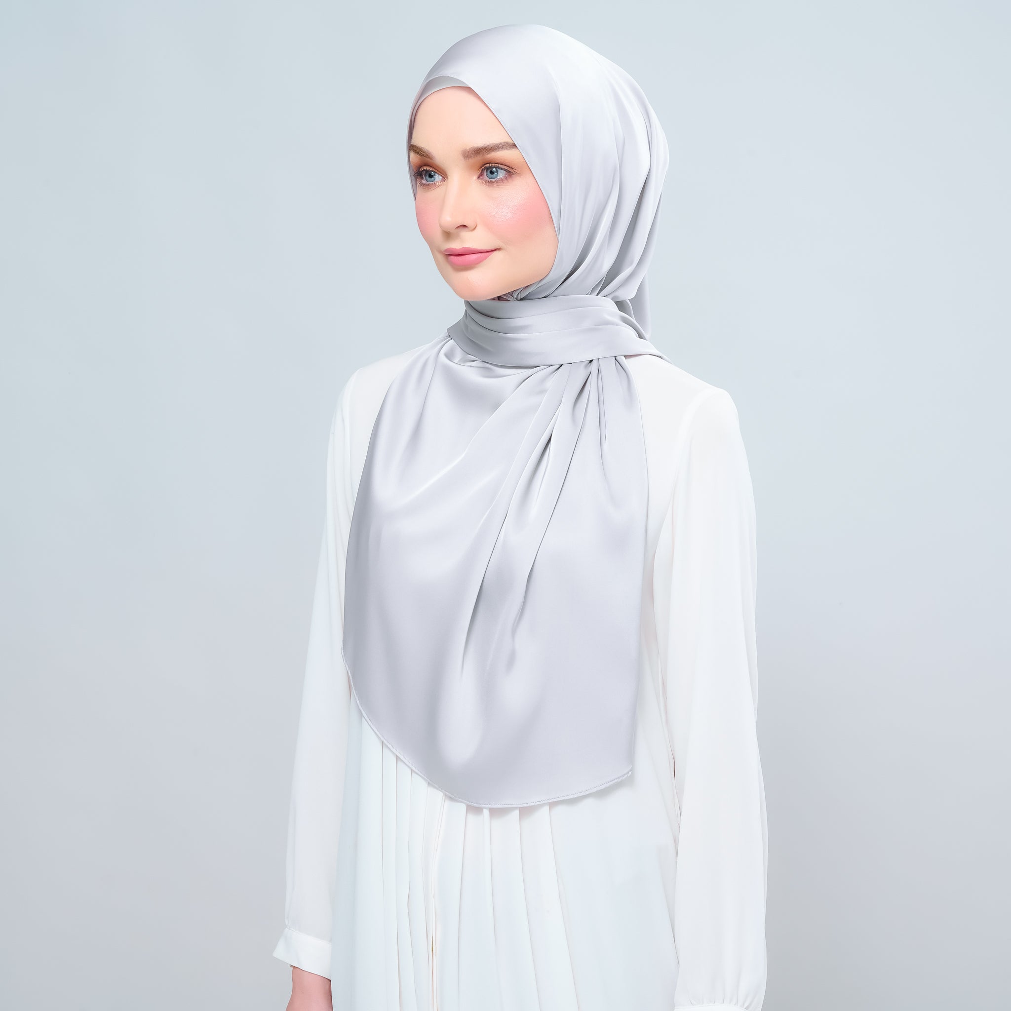 Instant Tag 'n Go Satin Silk Shawl - Silver